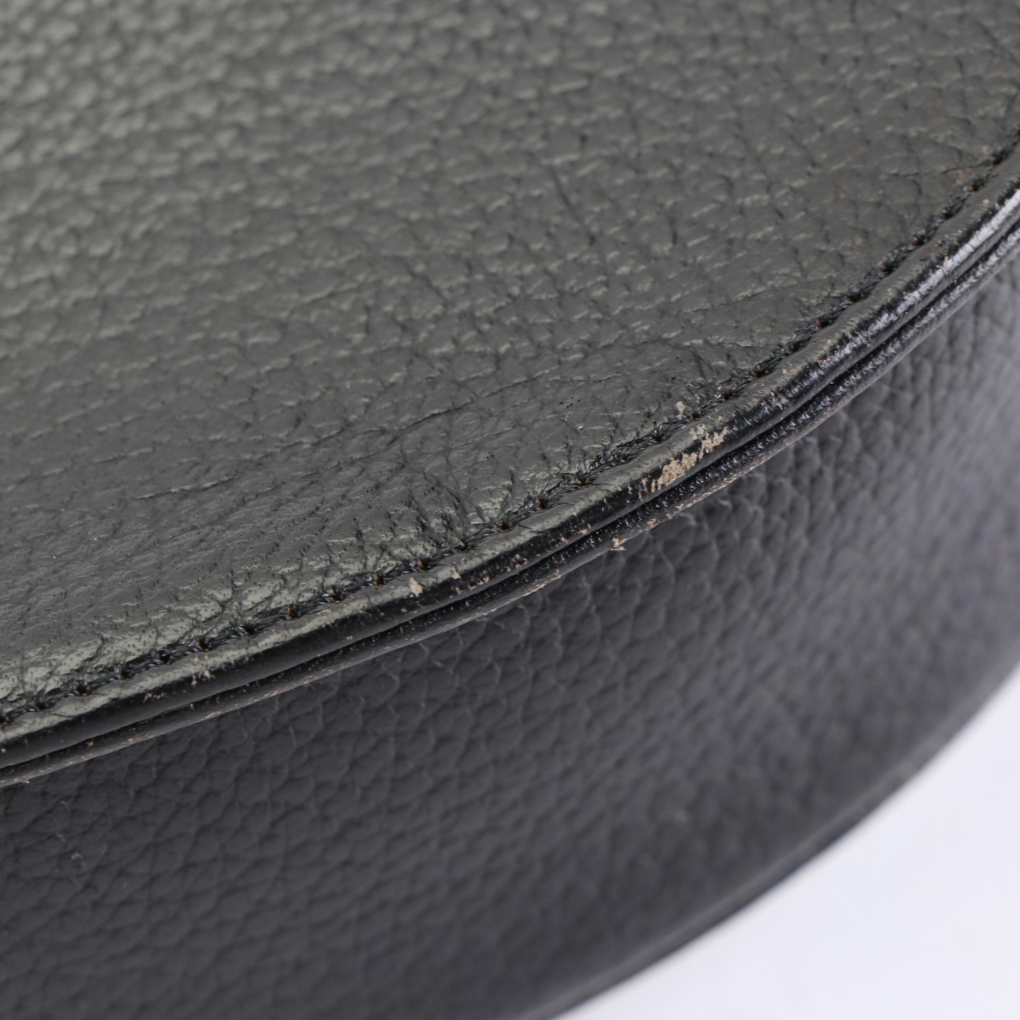 Burberry Pebbled Leather Flap Shoulder Bag