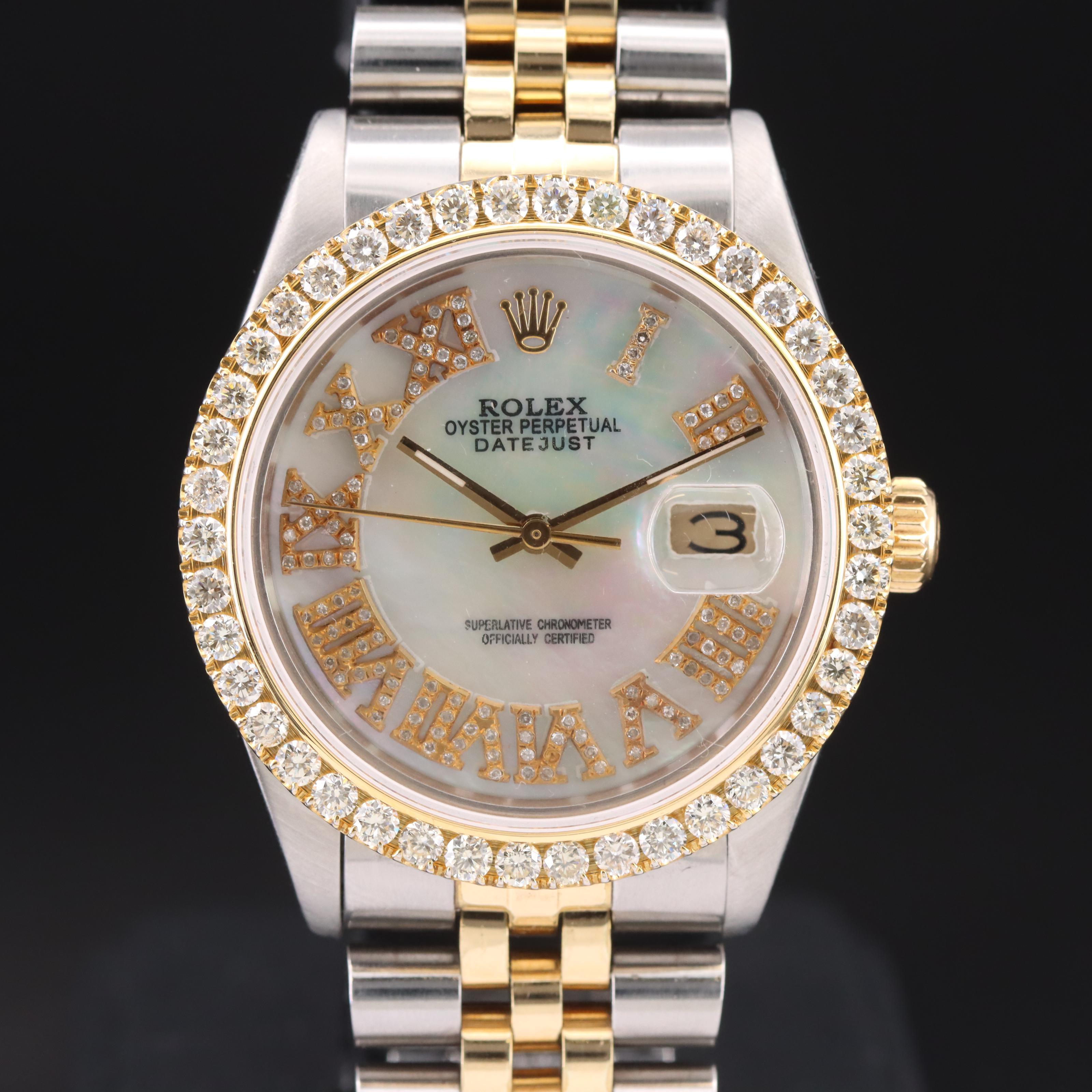 1984 Rolex 2.20 CTW Diamond Datejust Watch