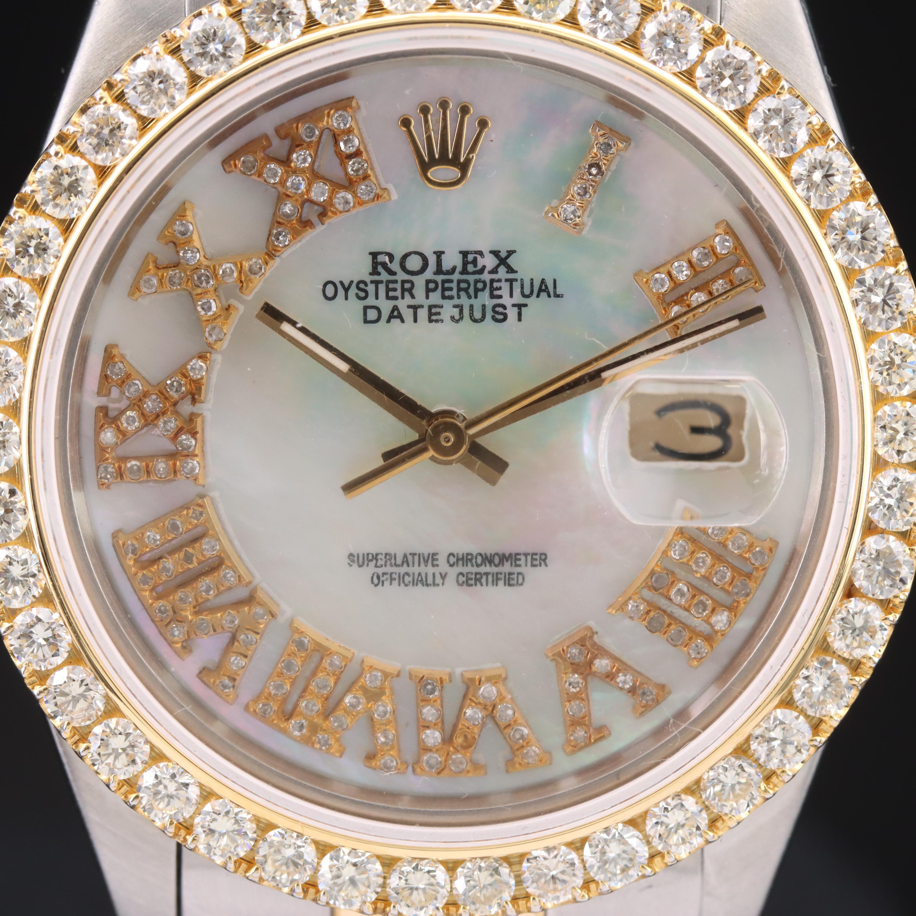 1984 Rolex 2.20 CTW Diamond Datejust Watch