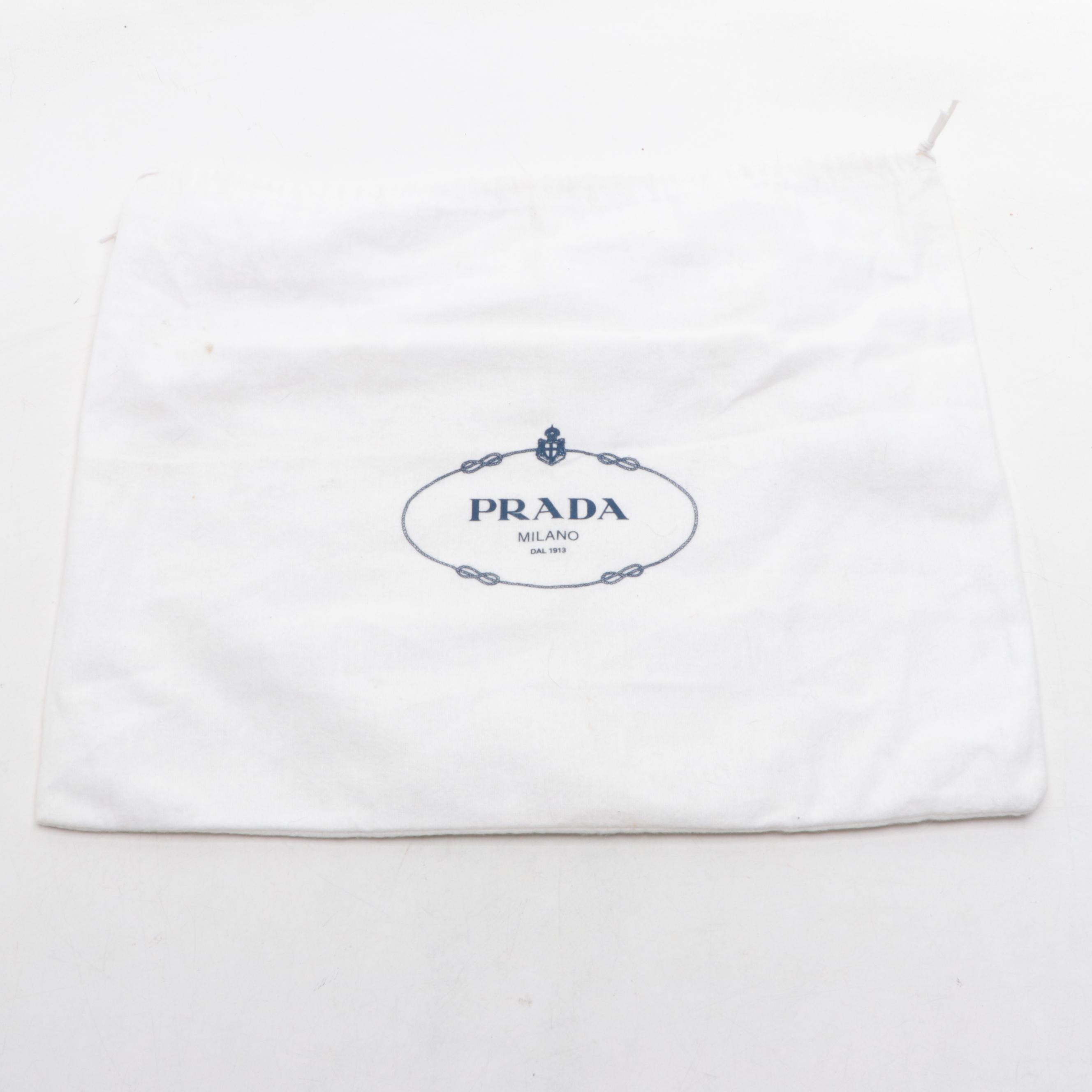 Prada Canvas and Leather Shoulder Bag