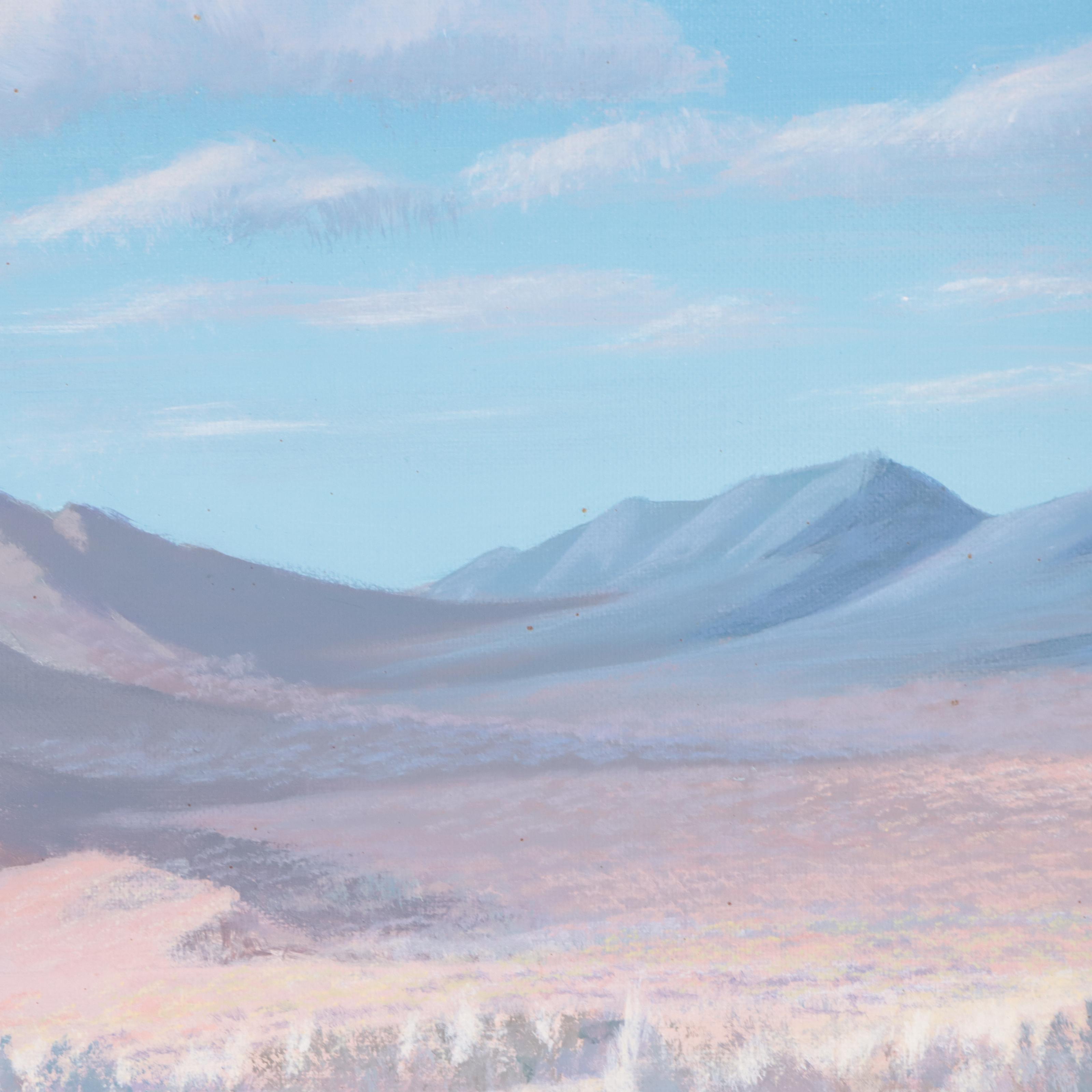 John Martin Sochá Oil Painting of Mountain Landscape