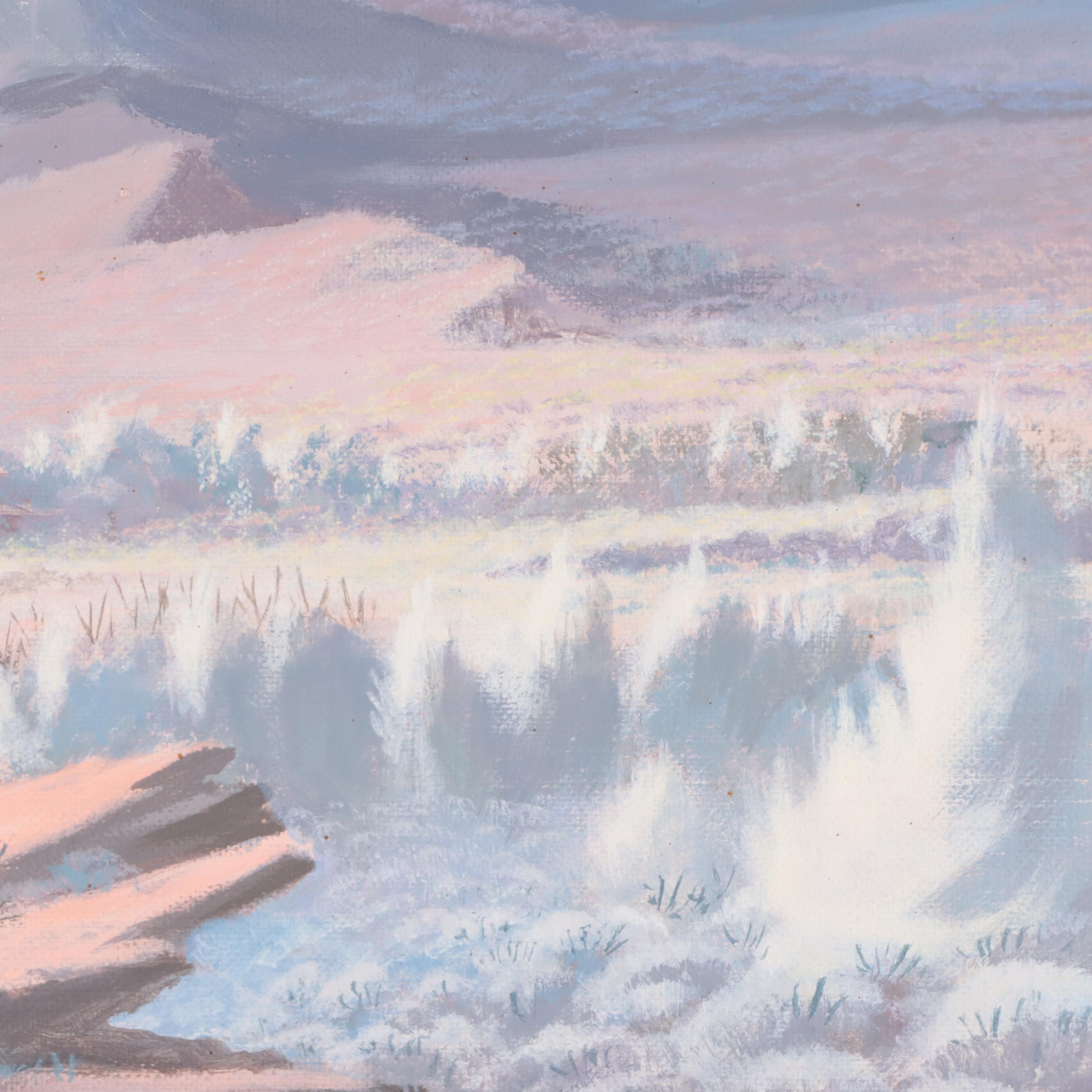 John Martin Sochá Oil Painting of Mountain Landscape