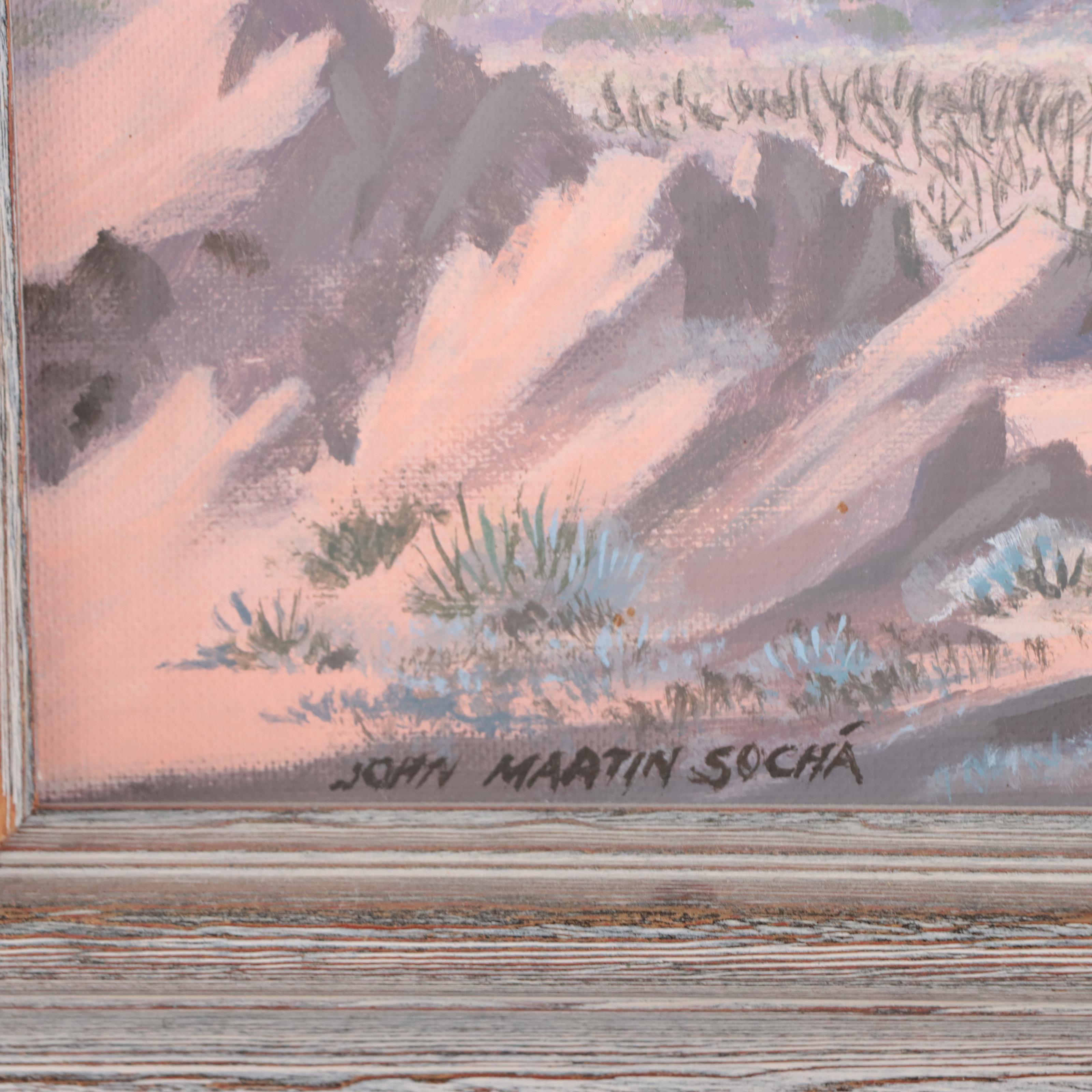 John Martin Sochá Oil Painting of Mountain Landscape