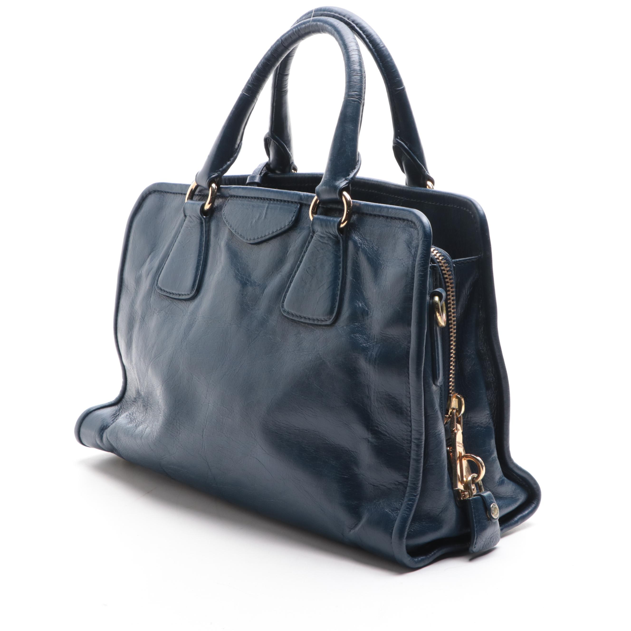 Prada Leather Top Handle Bag