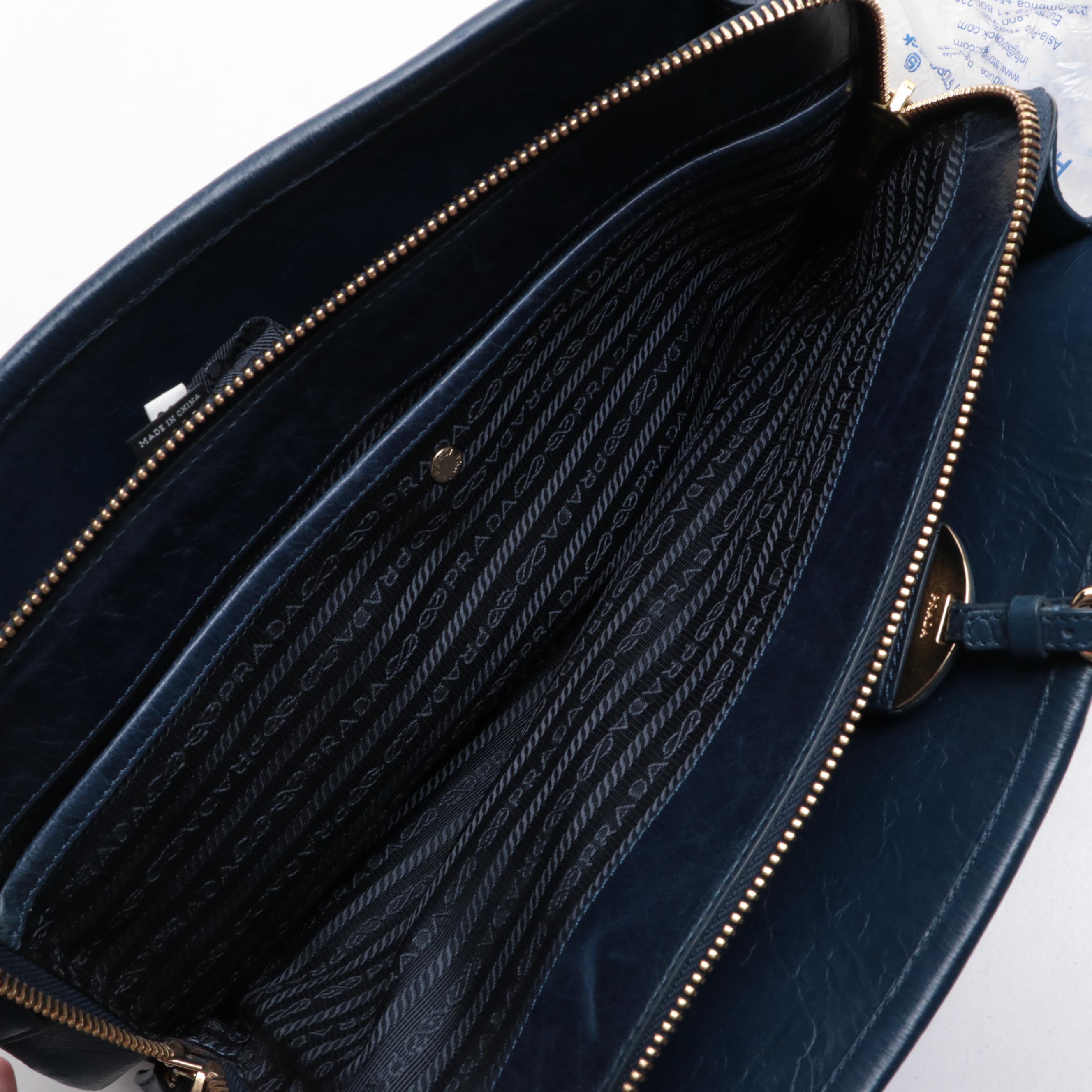 Prada Leather Top Handle Bag