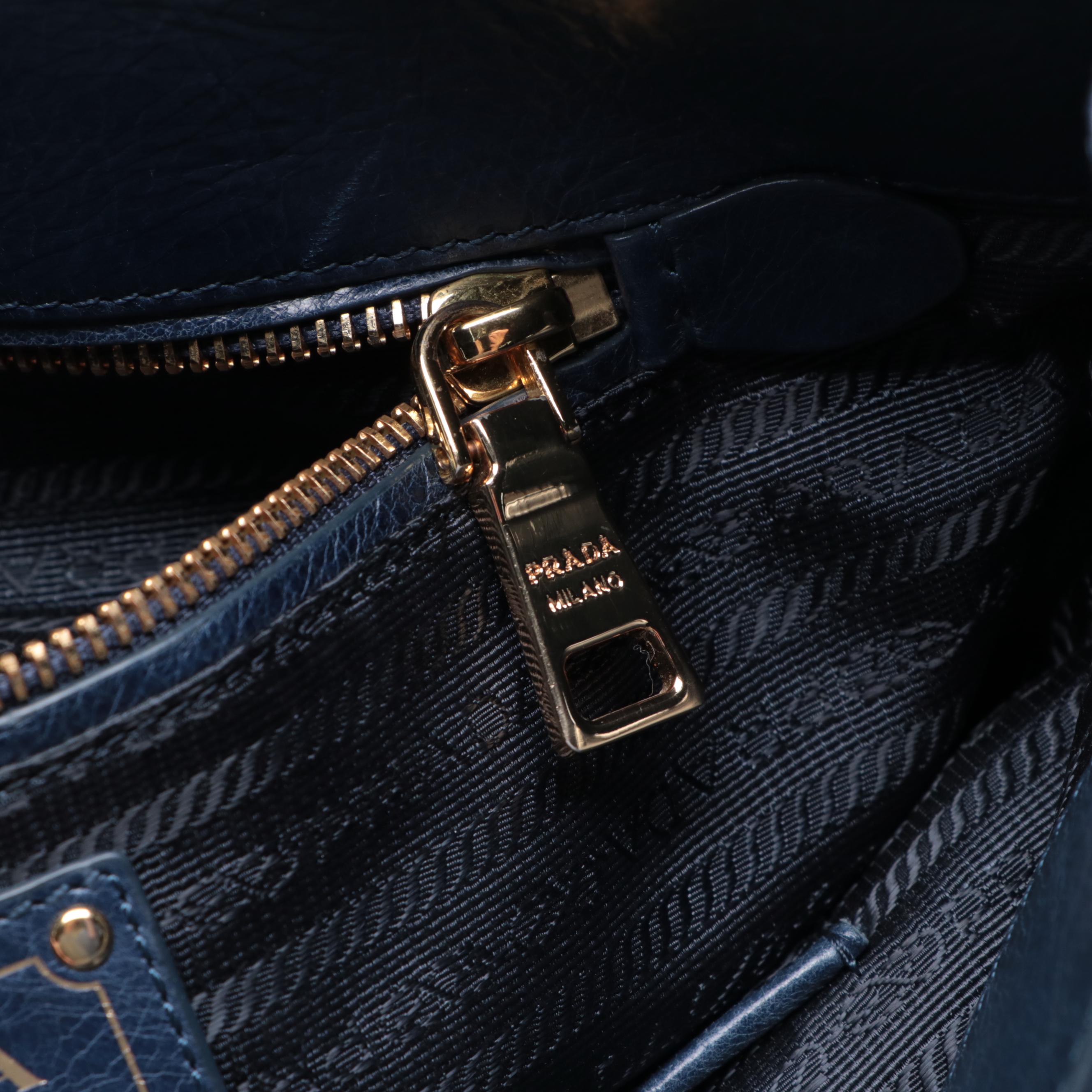 Prada Leather Top Handle Bag