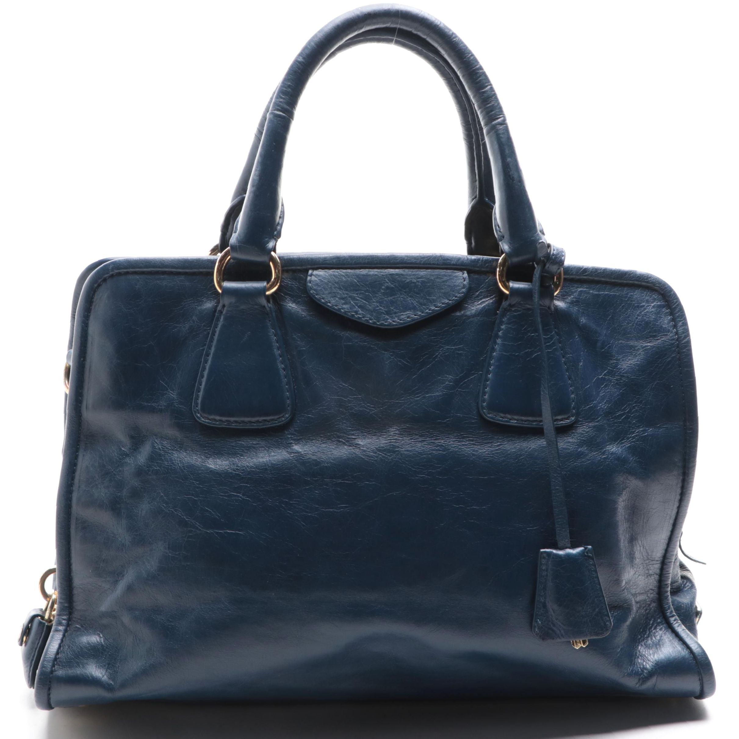 Prada Leather Top Handle Bag