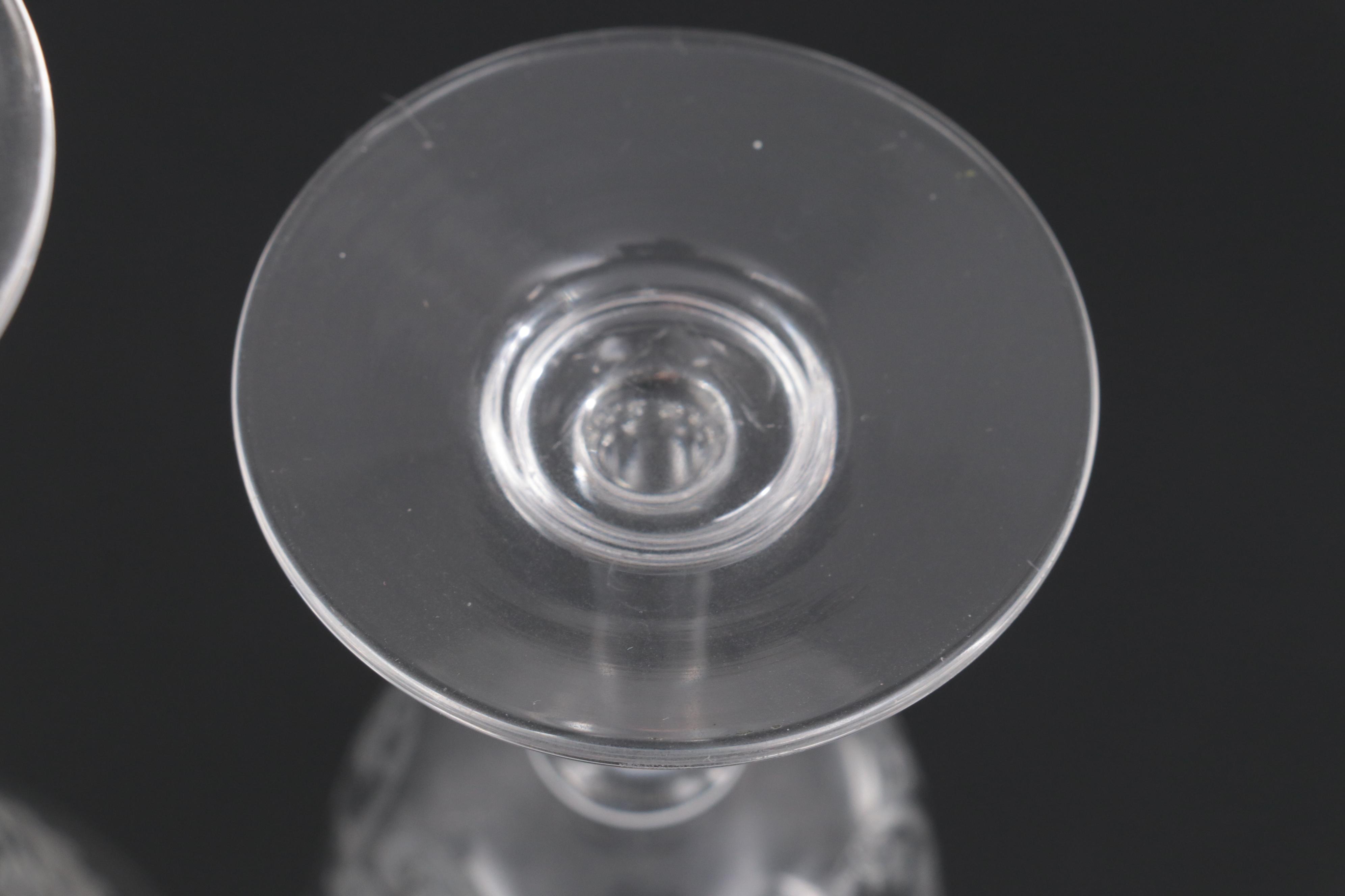 Bryce Glass "Fern Leaf" Needle Etched Stemware and Tray