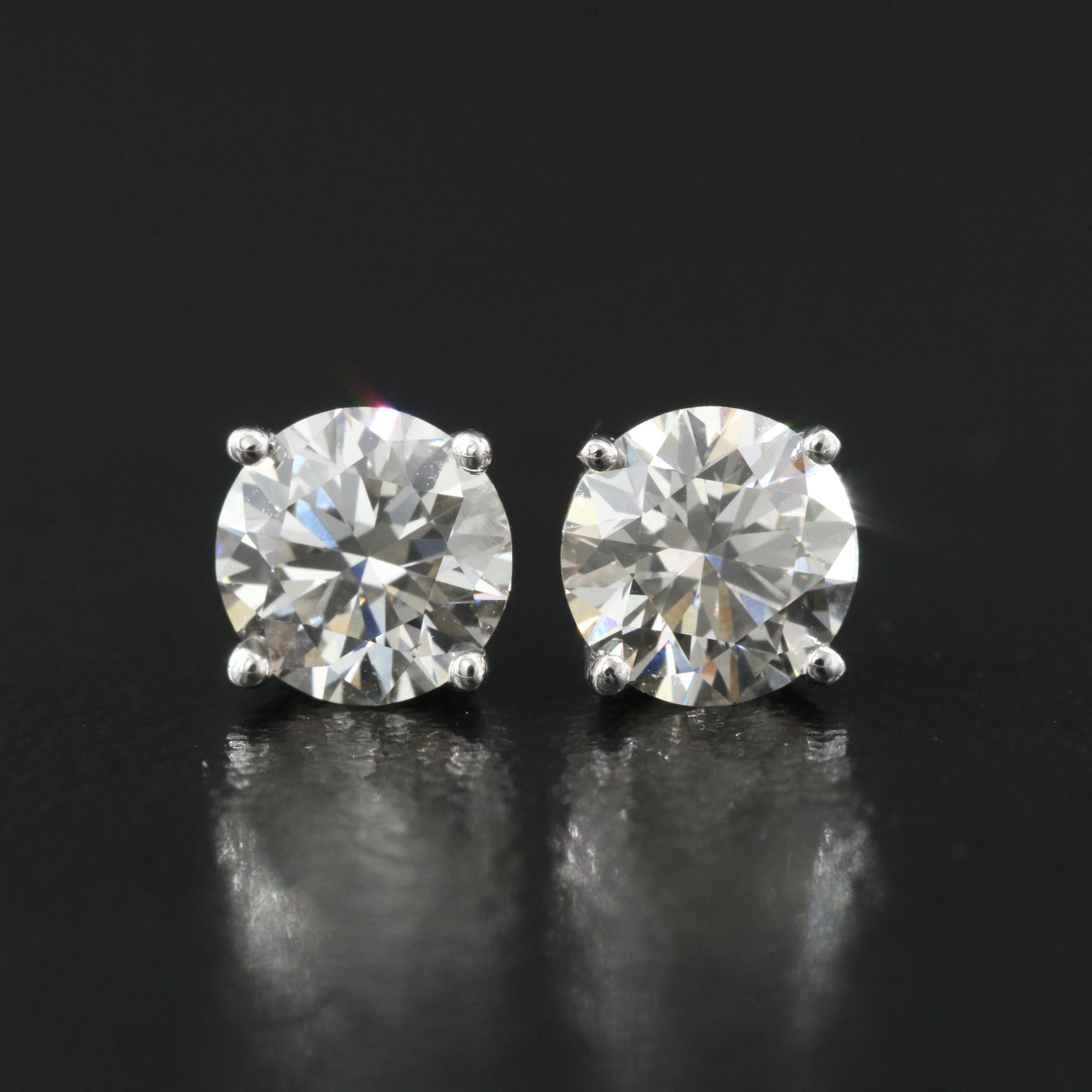 Platinum 1.35 CTW Lab Grown Diamond Stud Earrings