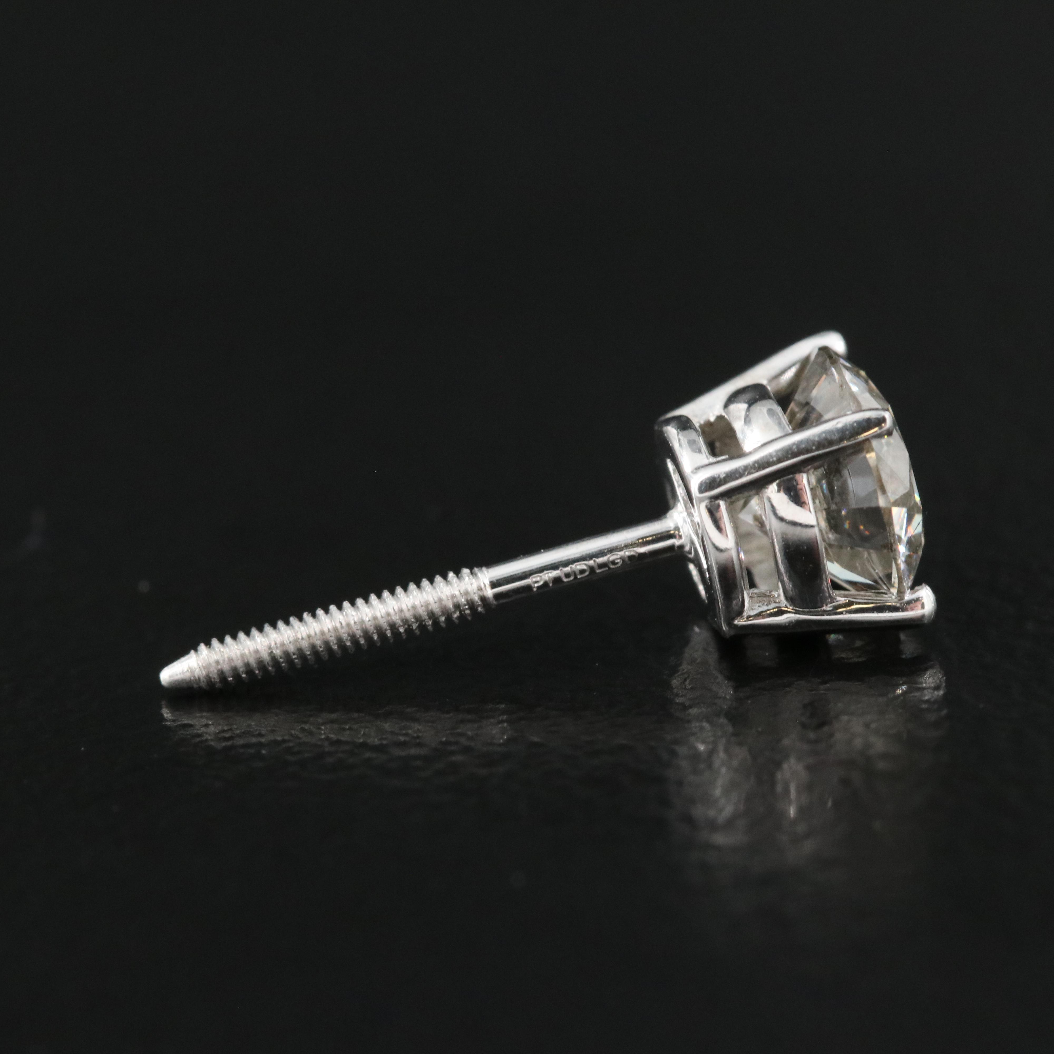 Platinum 1.35 CTW Lab Grown Diamond Stud Earrings