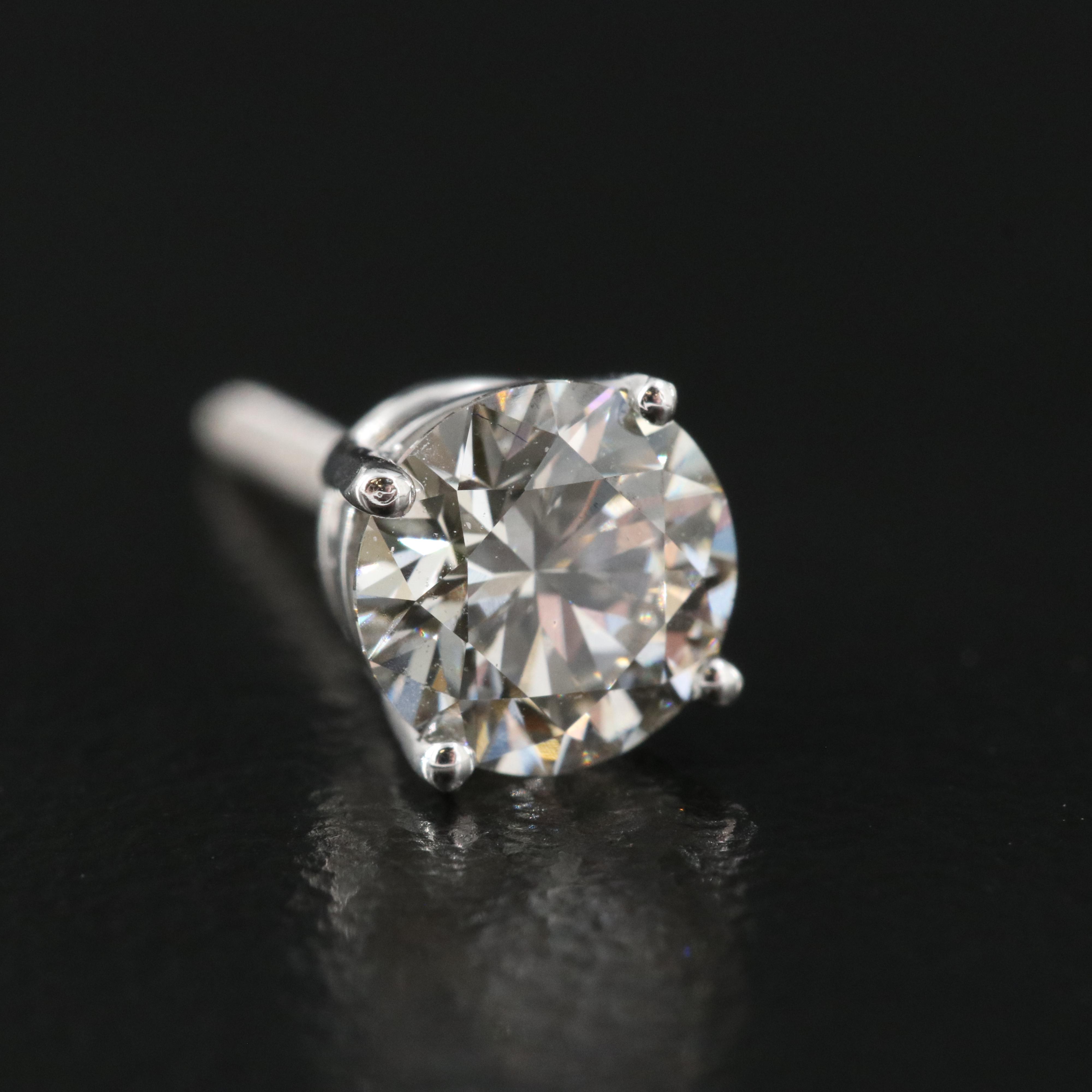 Platinum 1.35 CTW Lab Grown Diamond Stud Earrings