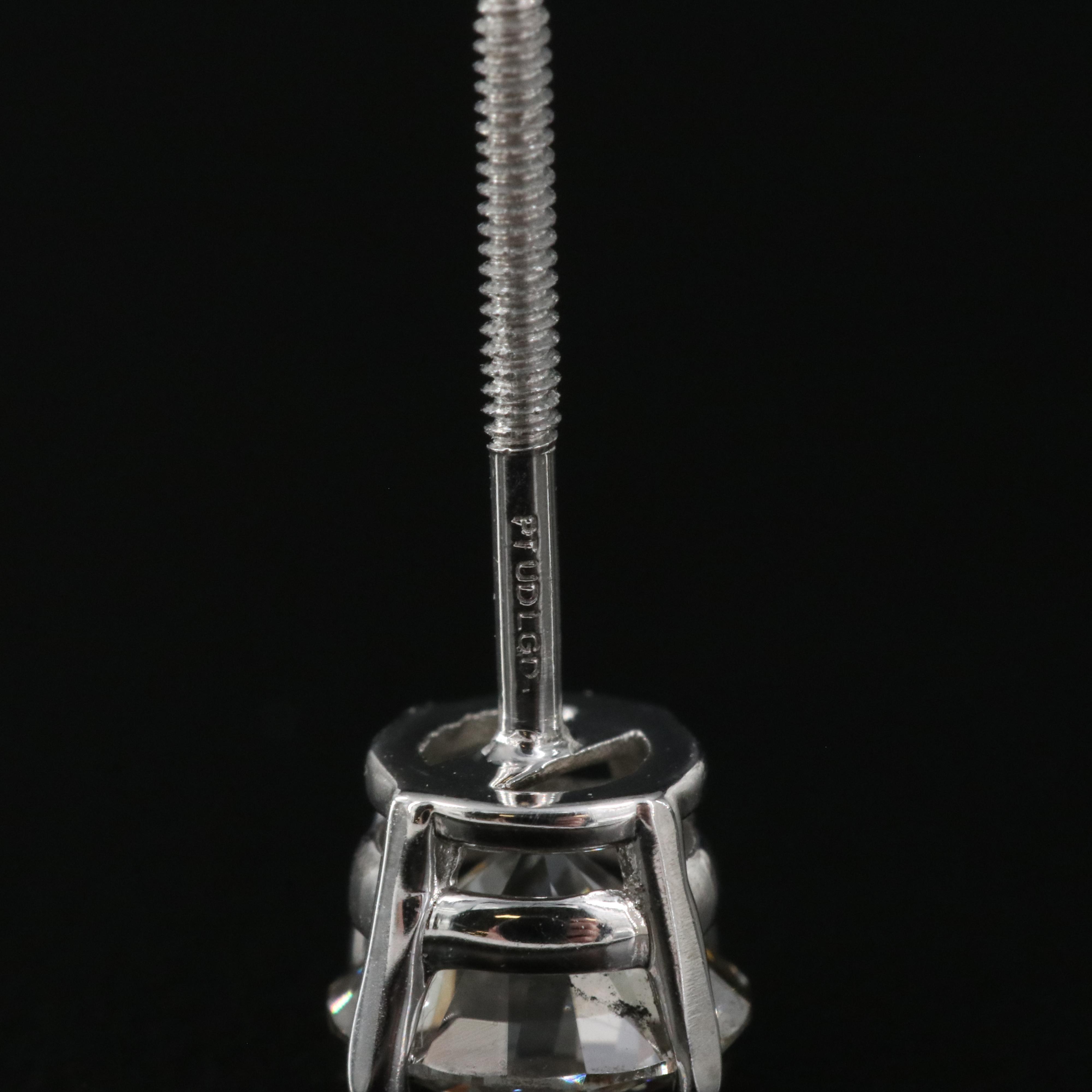 Platinum 1.35 CTW Lab Grown Diamond Stud Earrings