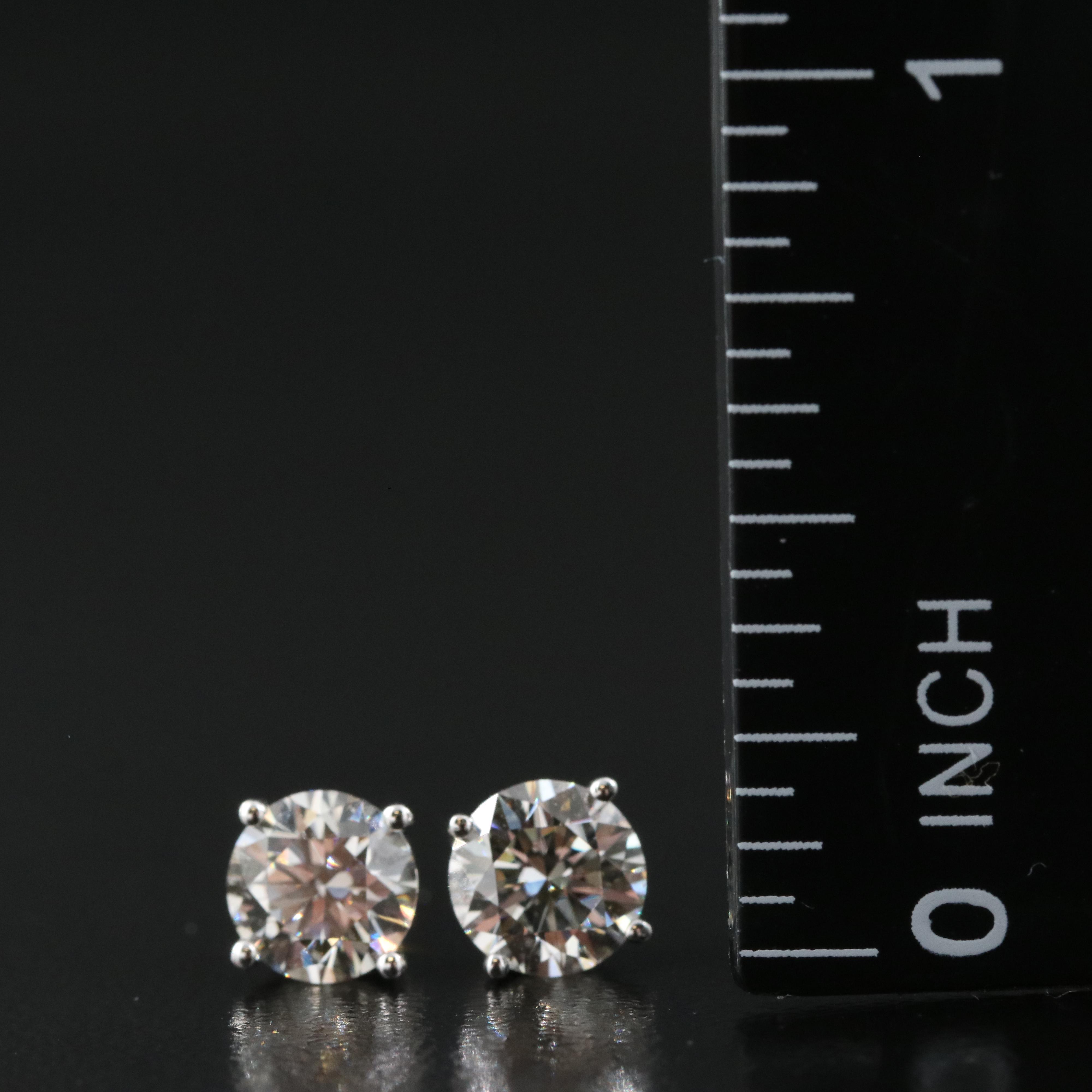 Platinum 1.37 CTW Lab Grown Diamond Stud Earrings