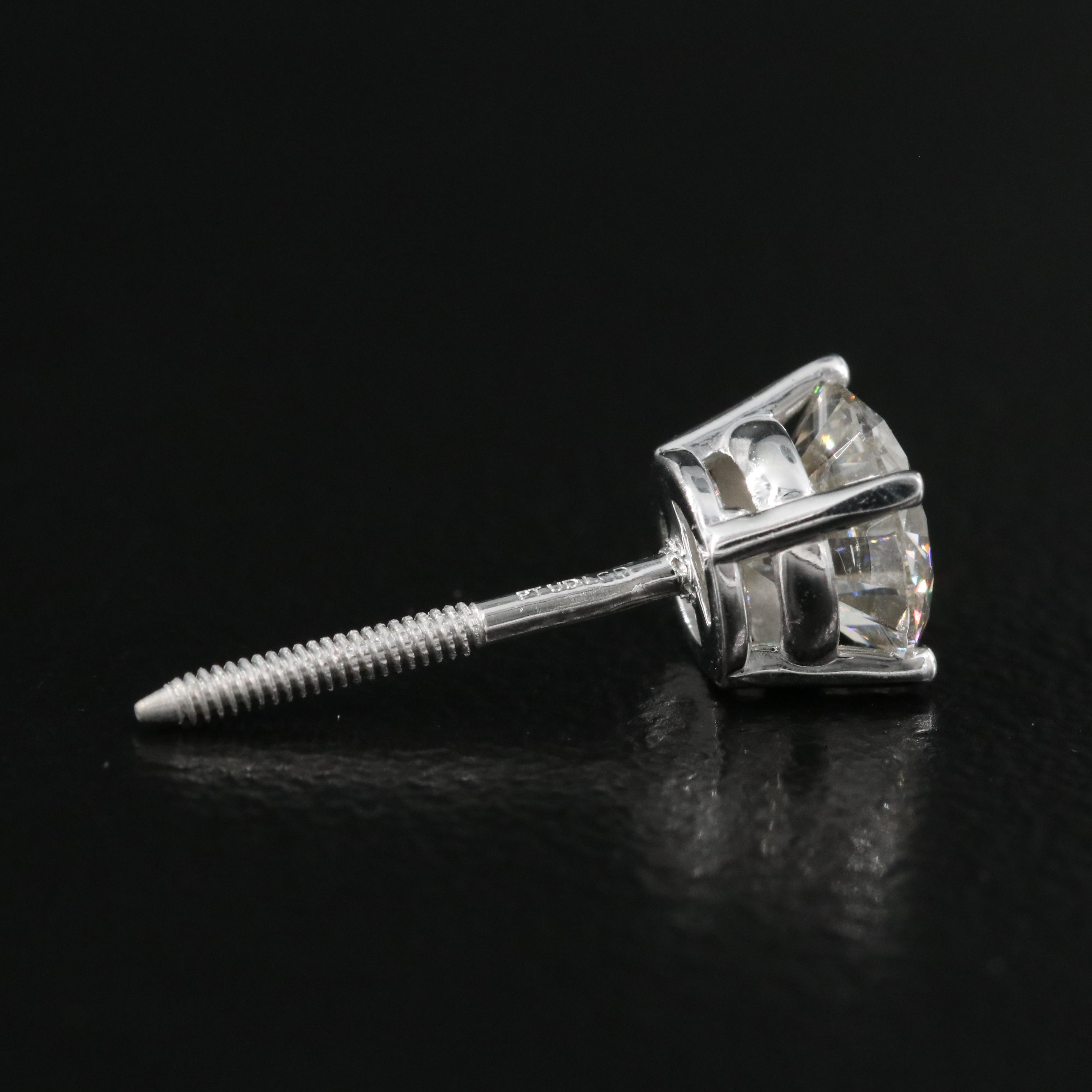 Platinum 1.37 CTW Lab Grown Diamond Stud Earrings