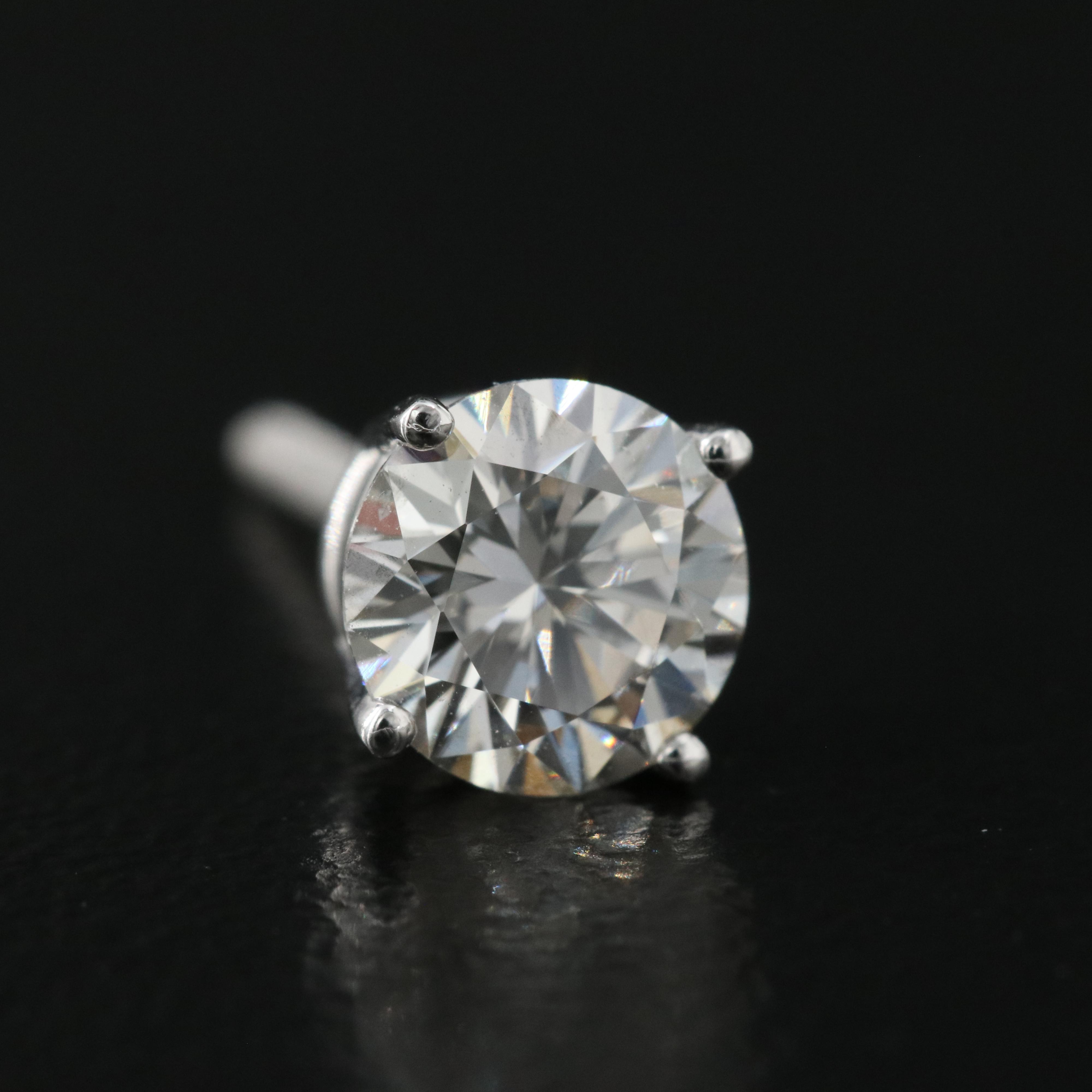 Platinum 1.37 CTW Lab Grown Diamond Stud Earrings