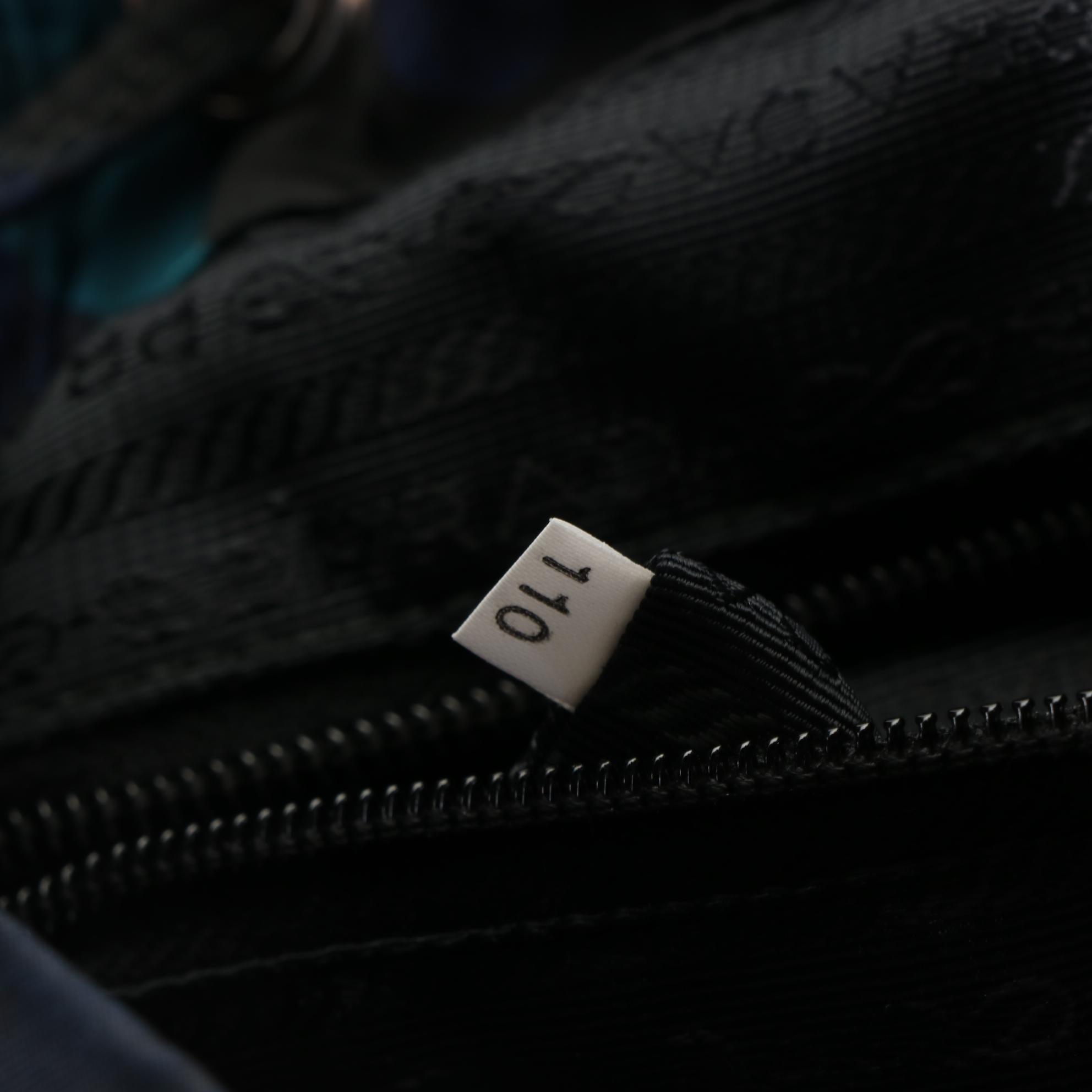 Prada Drawstring Backpack in Blue Camouflage and Saffiano Leather