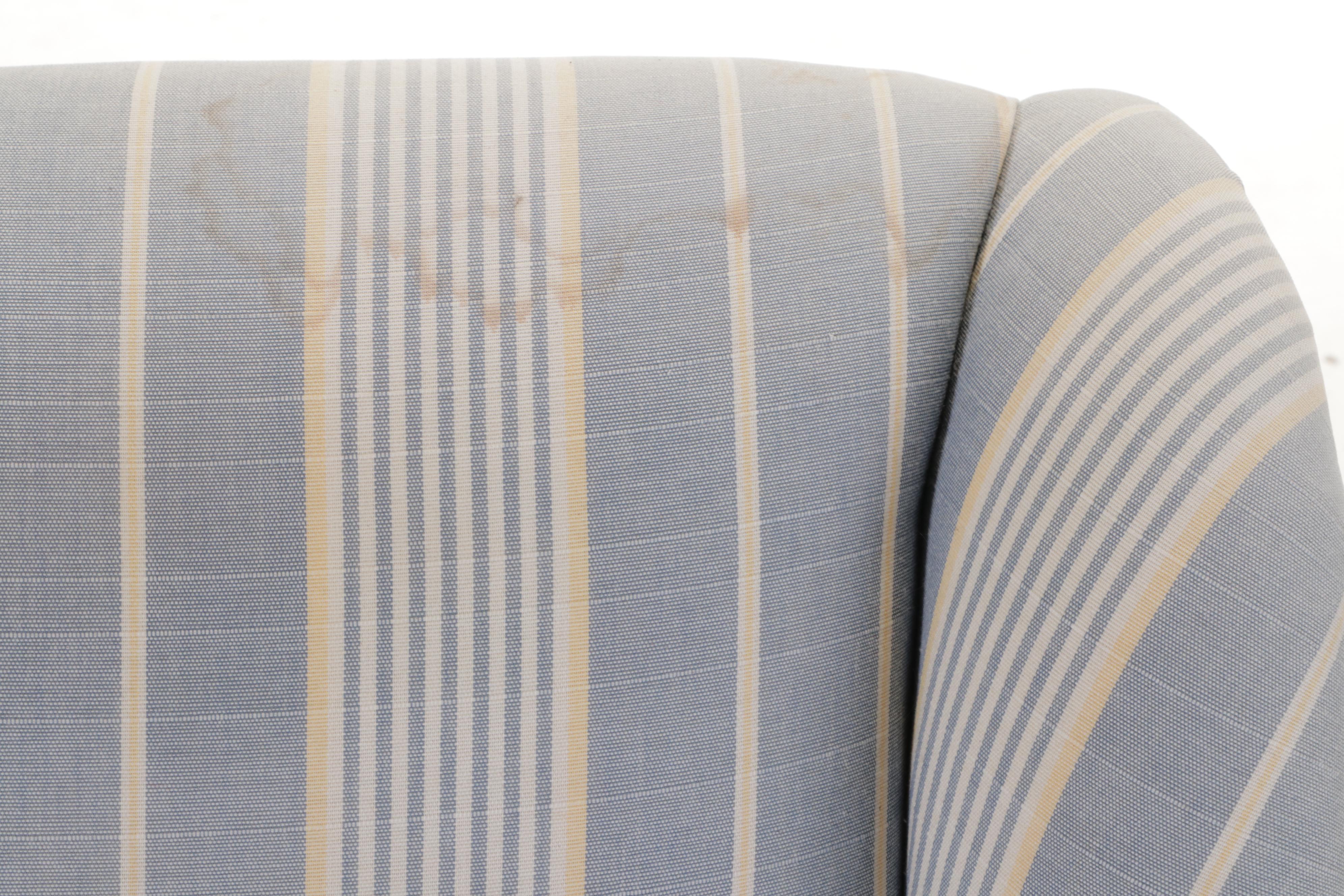 Pair of Designer Studio Options (DSO) Custom-Upholstered Wingback Easy Armchairs