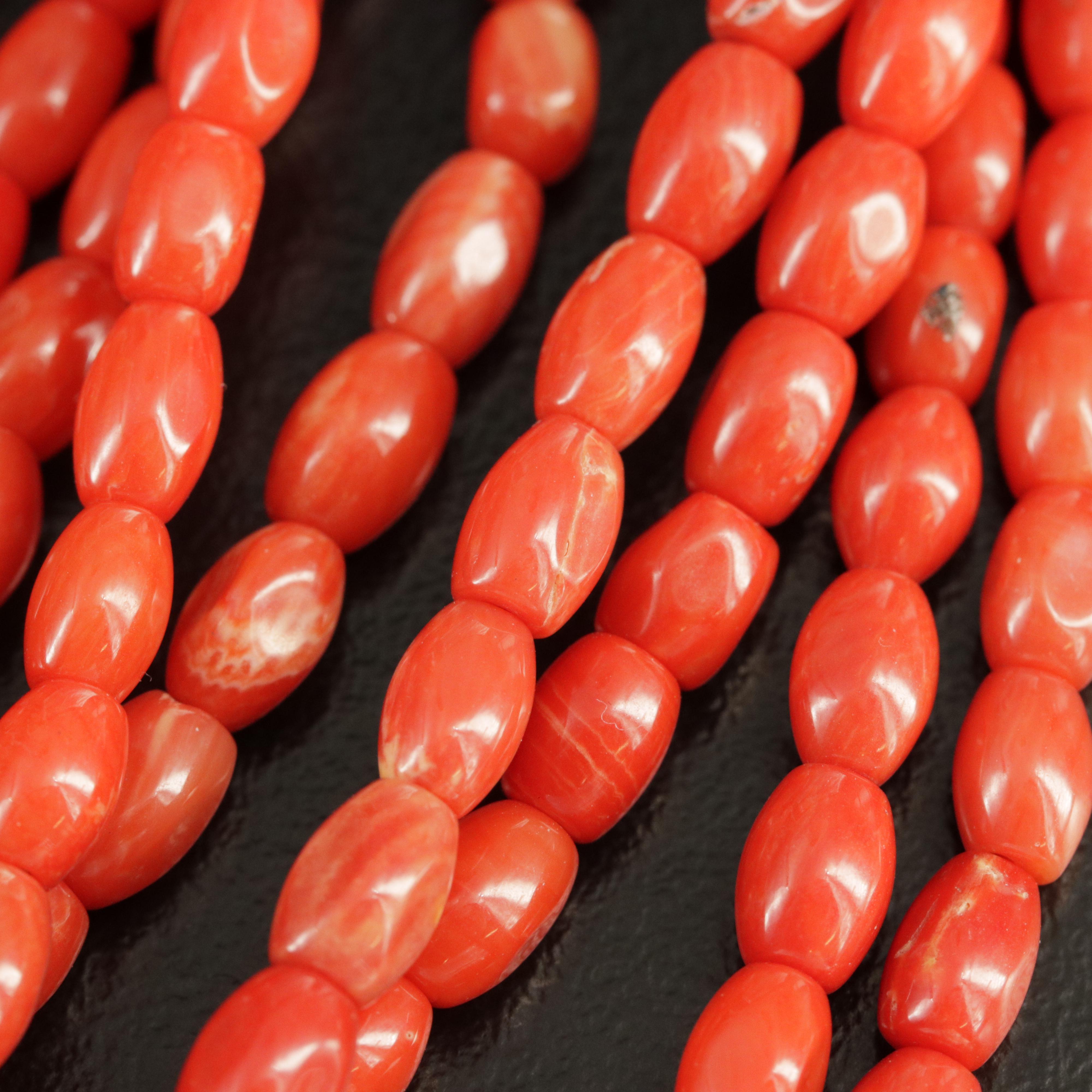 Desert Rose Trading Sterling Coral Multi-Strand Necklace