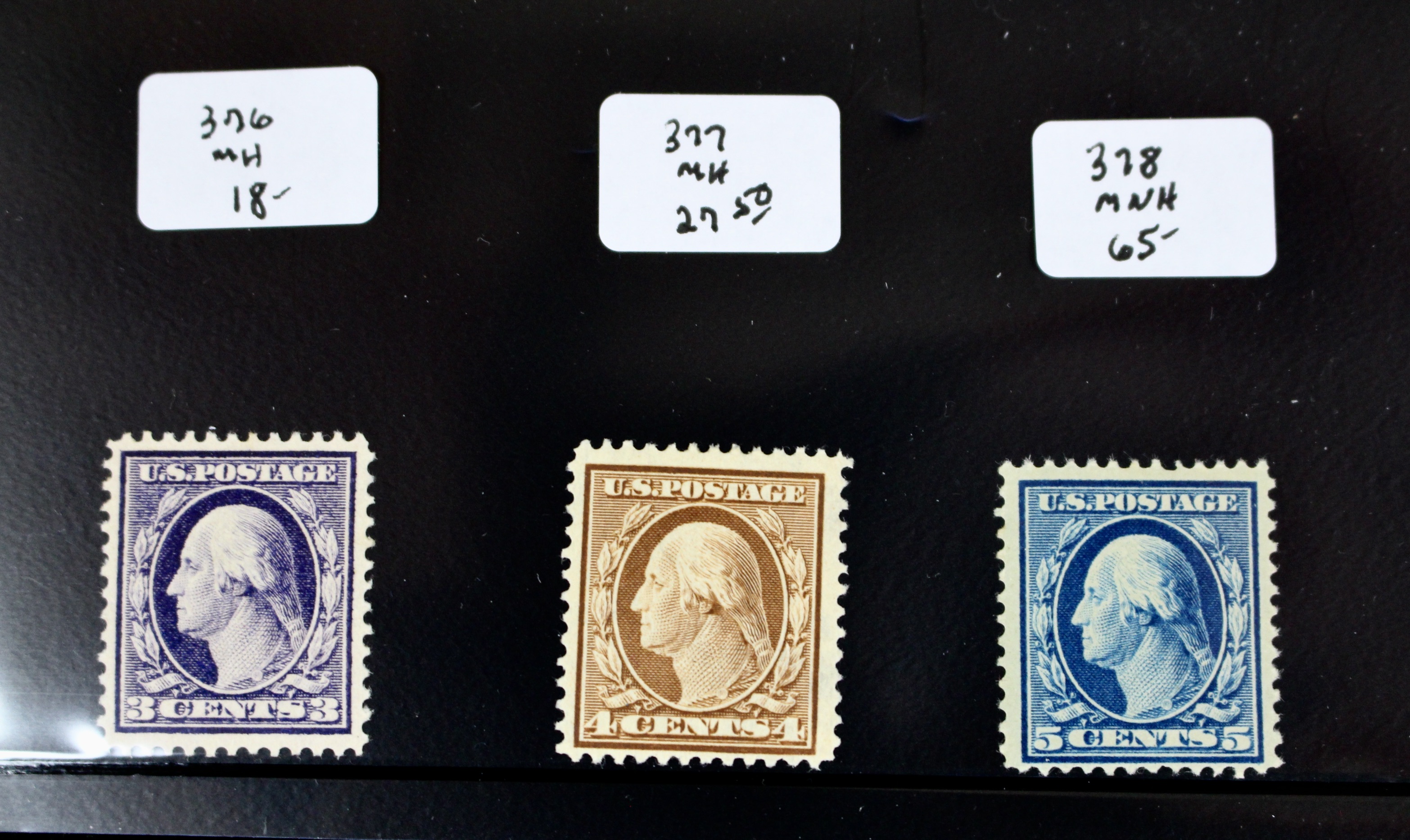 Mint Condition Group of Washington and Franklin U.S. Postage Stamps