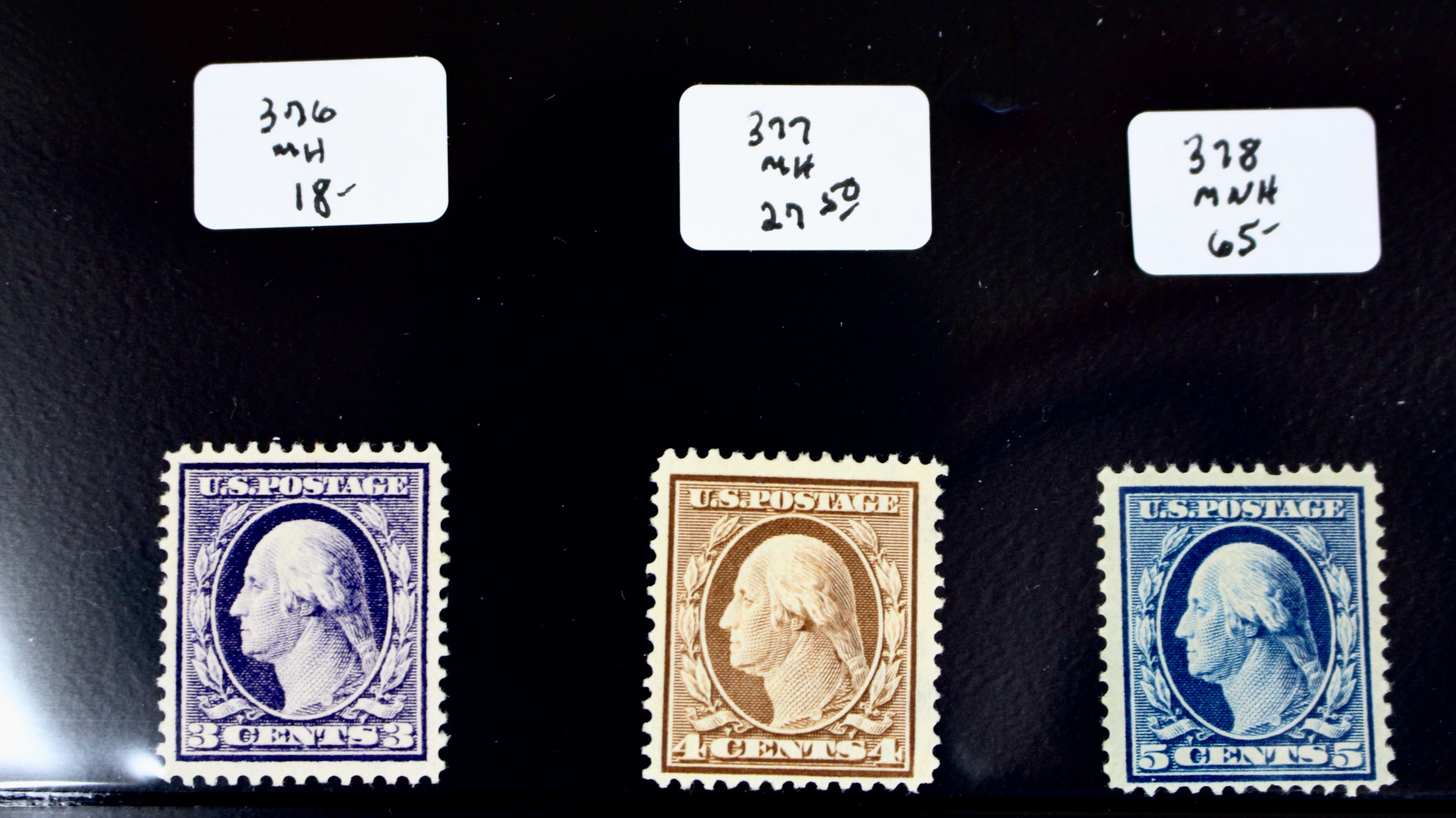 Mint Condition Group of Washington and Franklin U.S. Postage Stamps