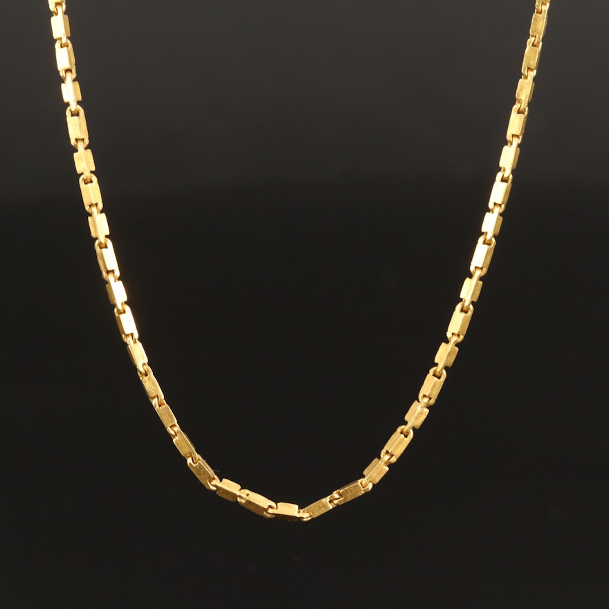24K Baht Chain Necklace