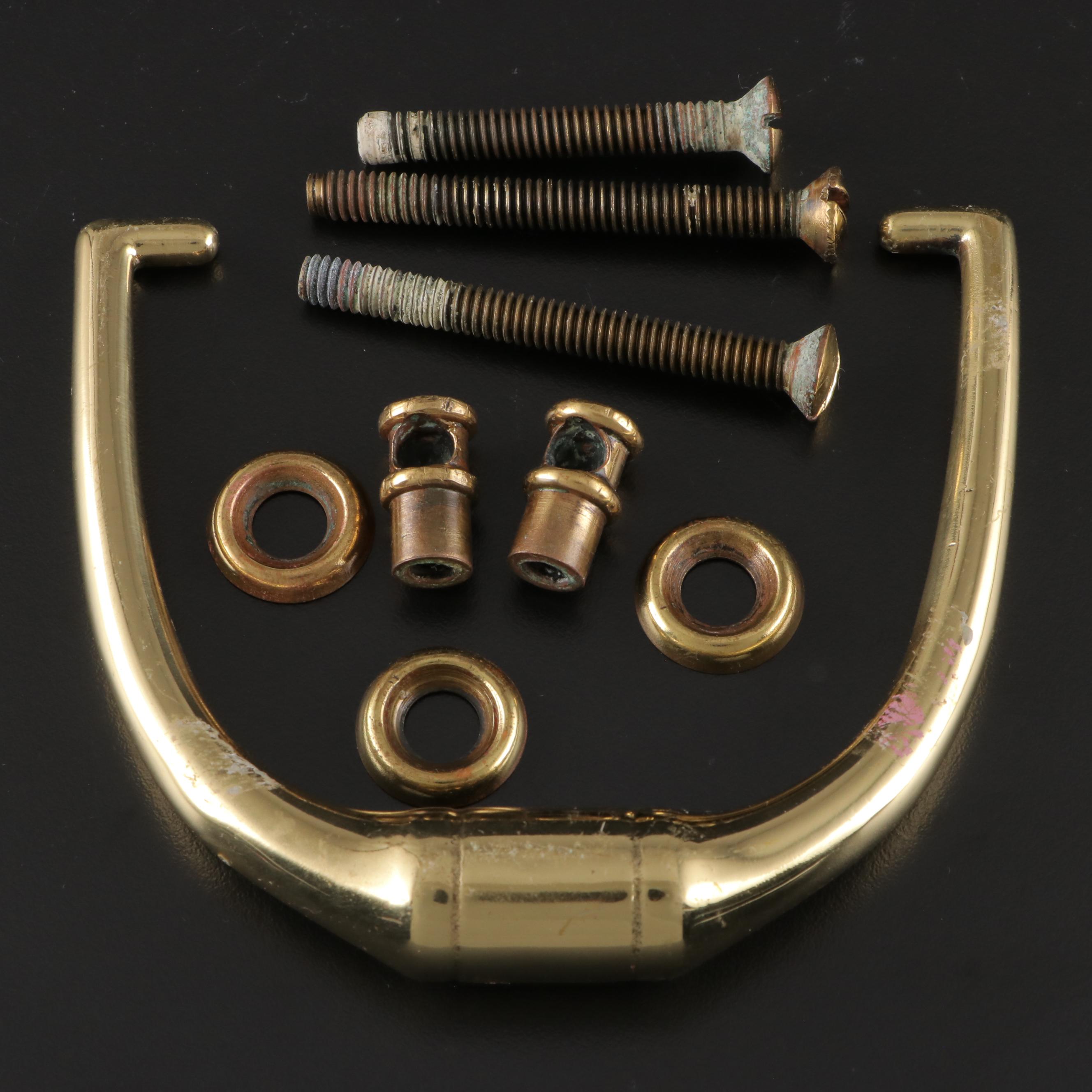 Federal Style Cast Brass Eagle and Shield Door Knocker