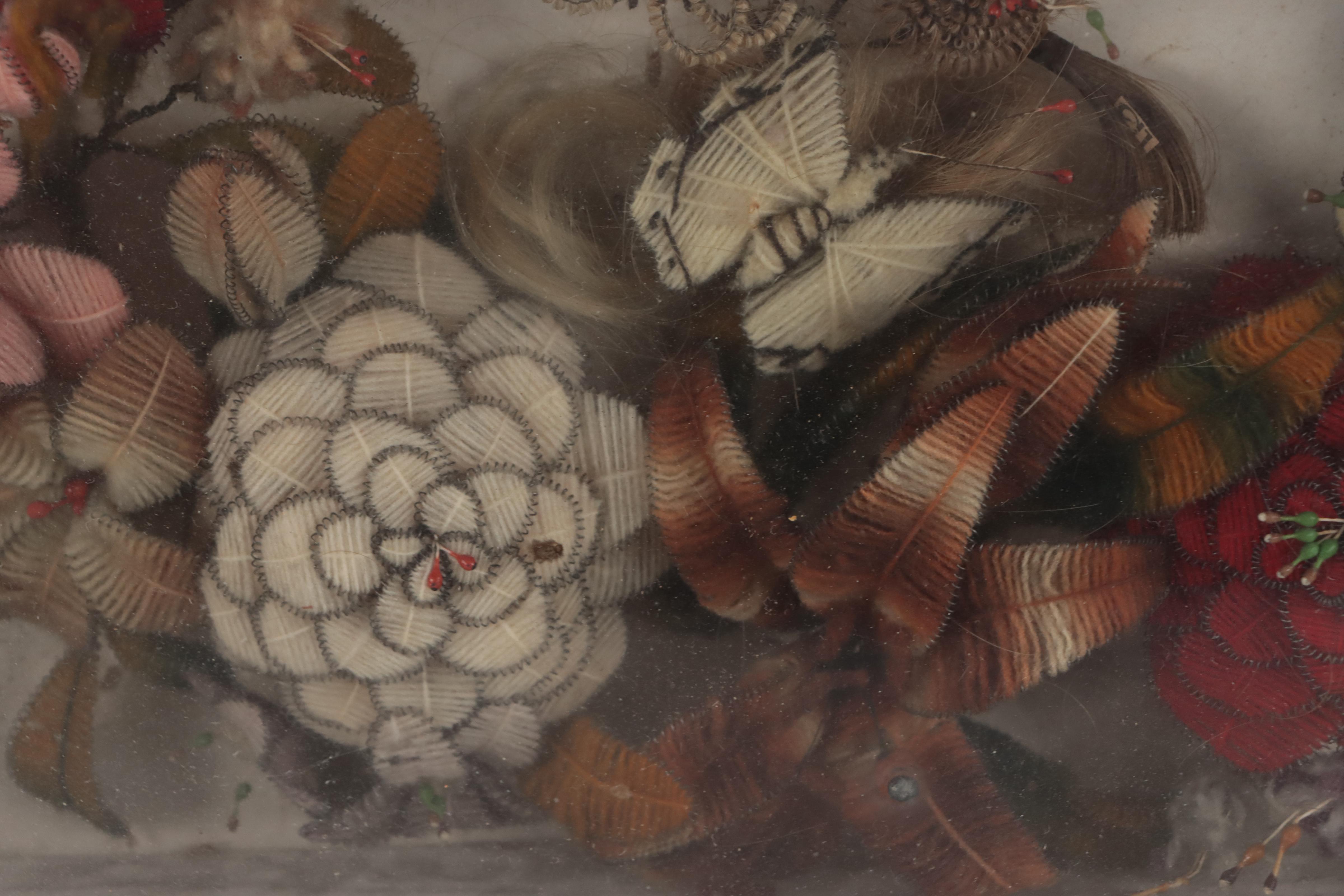 Victorian Mourning Hair Wreath, Circa 1900