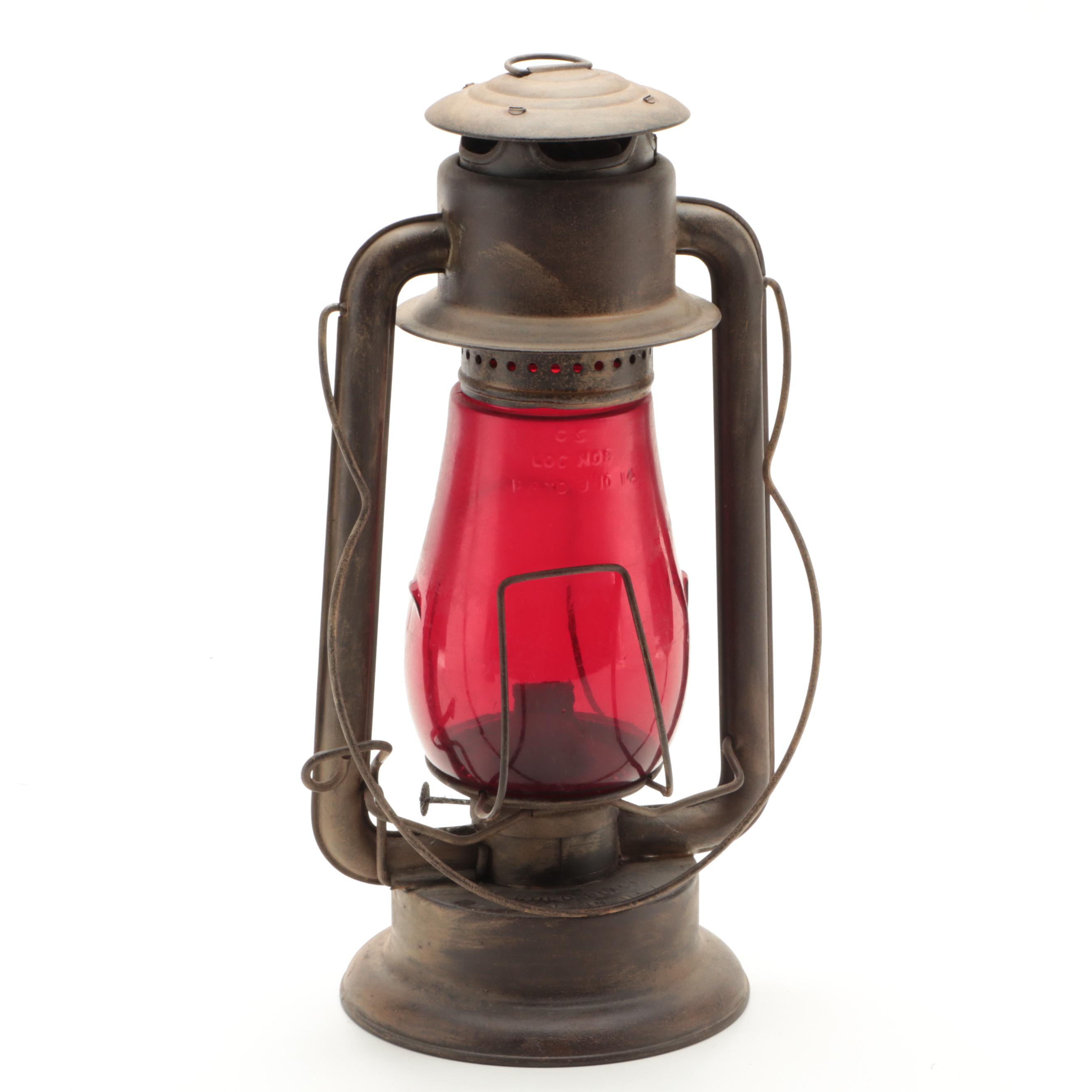 Rayo No. 77 Cold Blast Oil Lantern with Dietz Globe, Early 20th Century