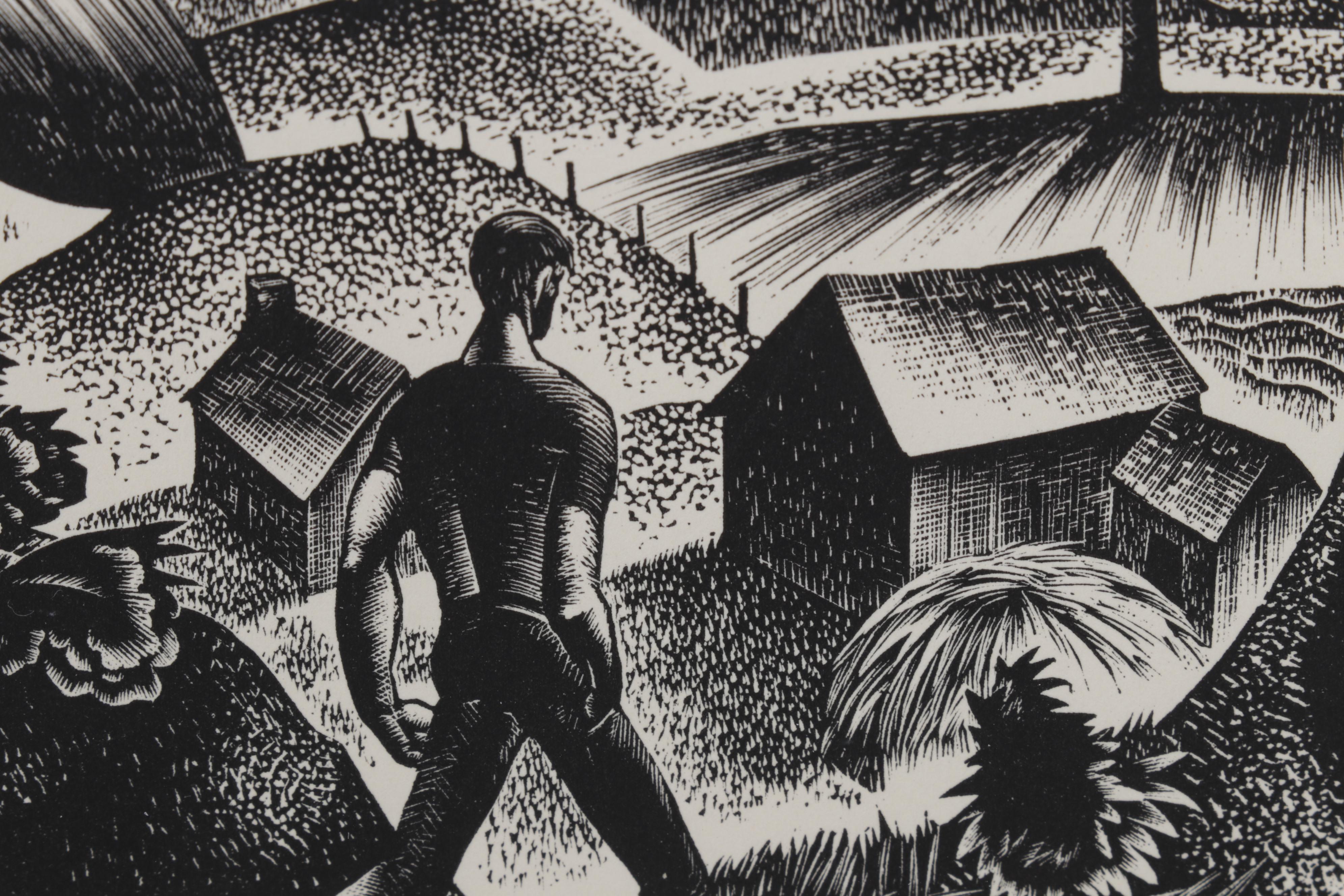Lynd Ward Art Deco Woodcut From "Wild Pilgrimage," 1932