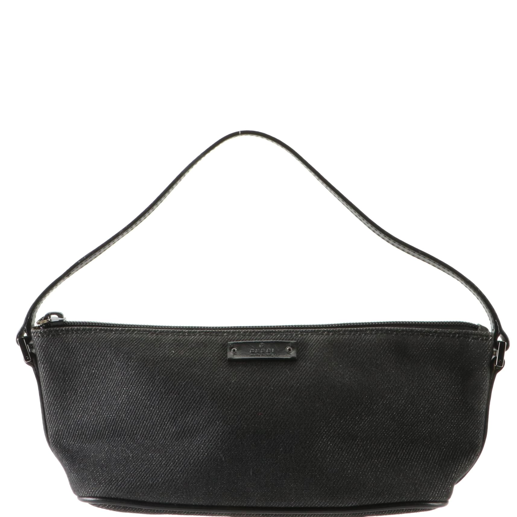 Gucci Boat Pochette Bag in Denim and Leather