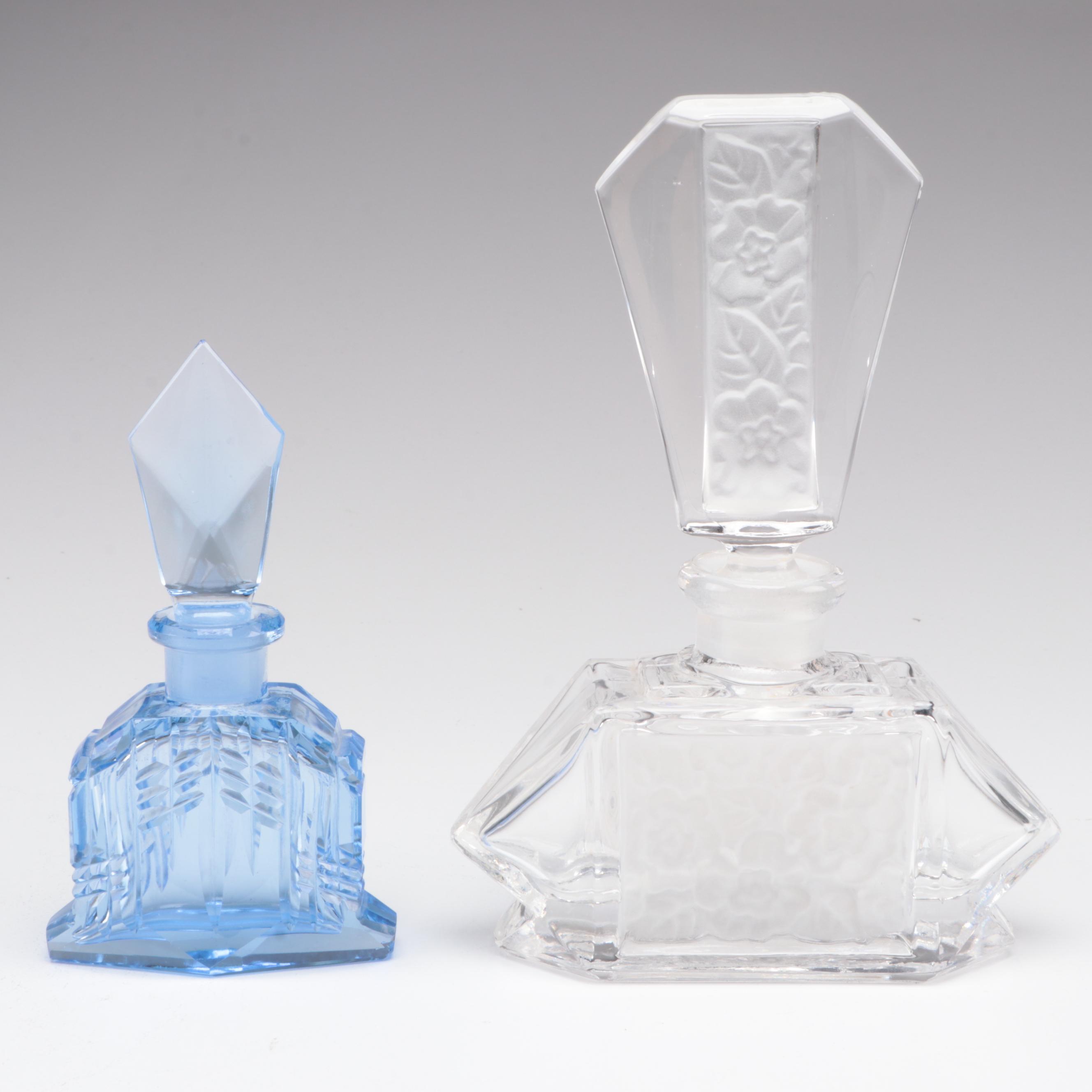 Venetian Latticino, Controlled Bubble and Other Cut Glass Perfume Bottles