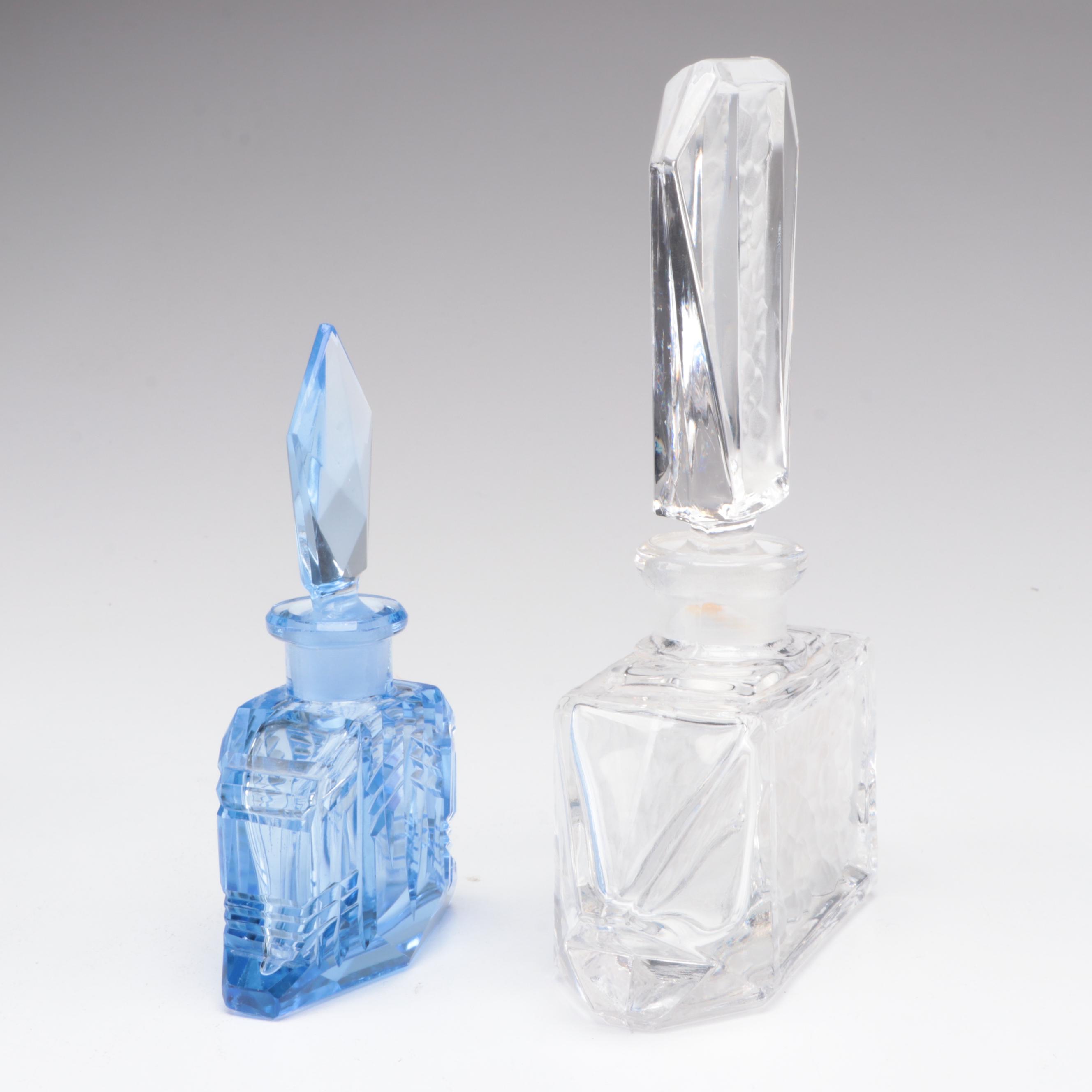 Venetian Latticino, Controlled Bubble and Other Cut Glass Perfume Bottles
