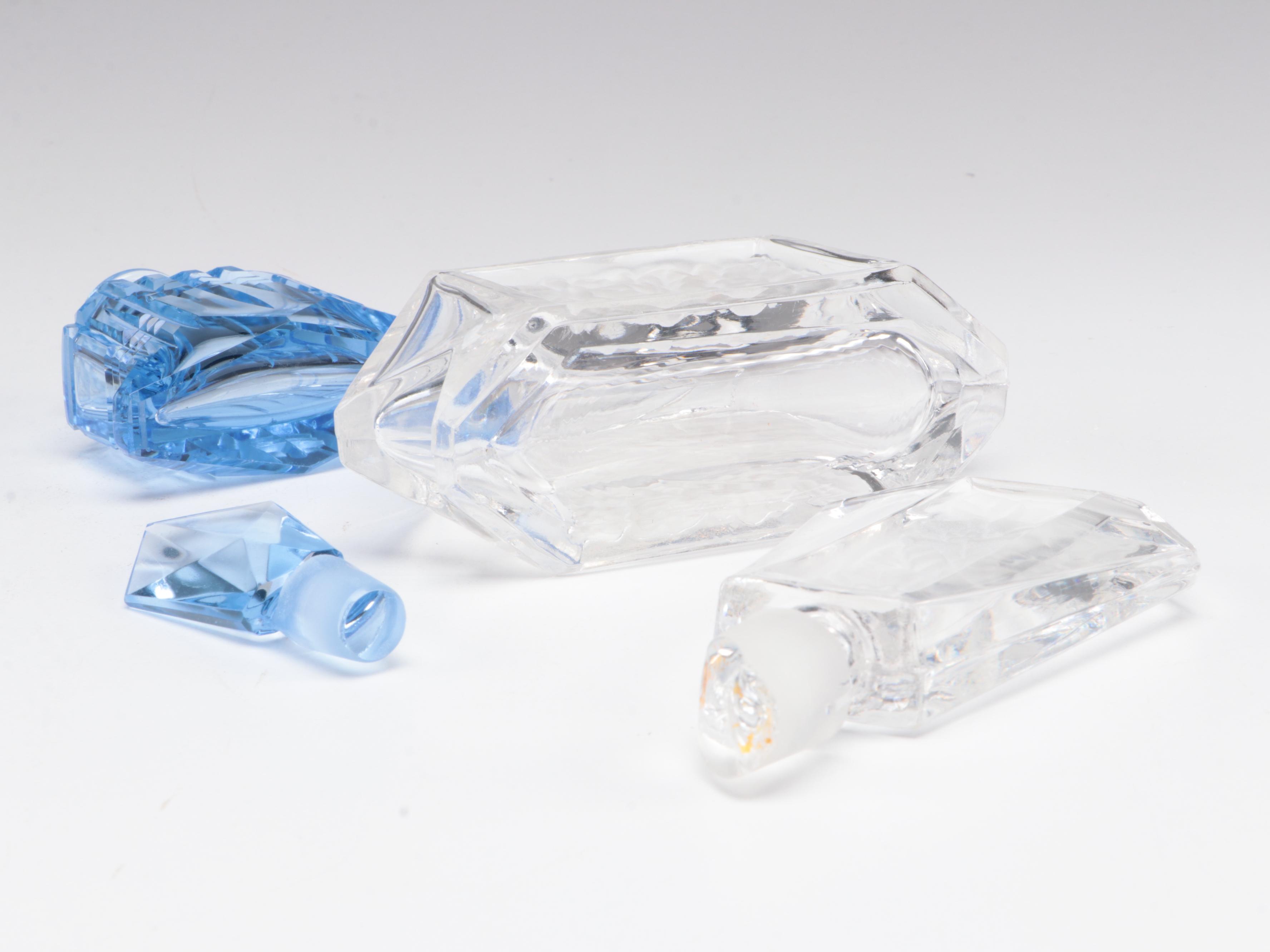 Venetian Latticino, Controlled Bubble and Other Cut Glass Perfume Bottles