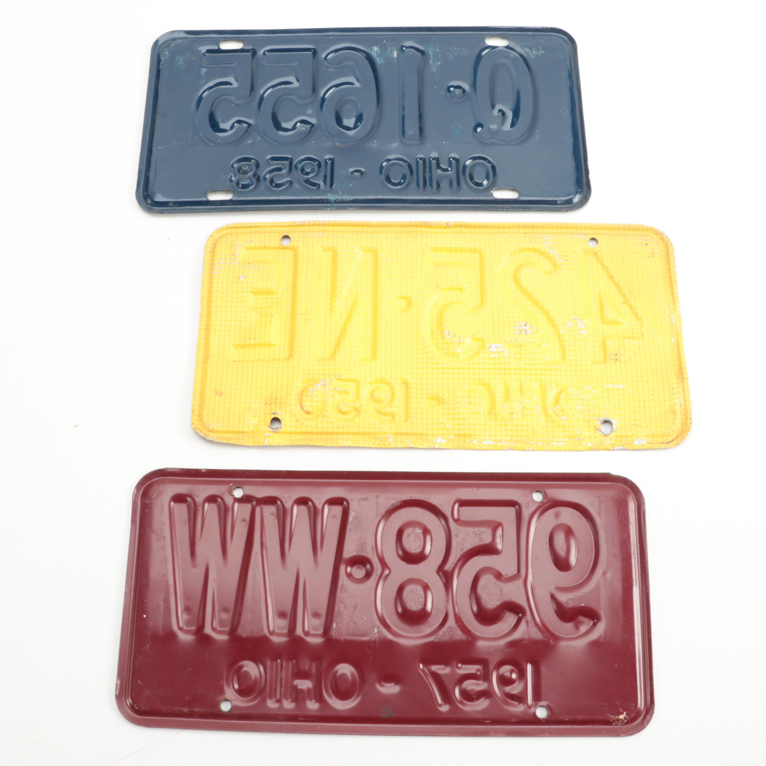 Ohio Car License Plates, 1950s