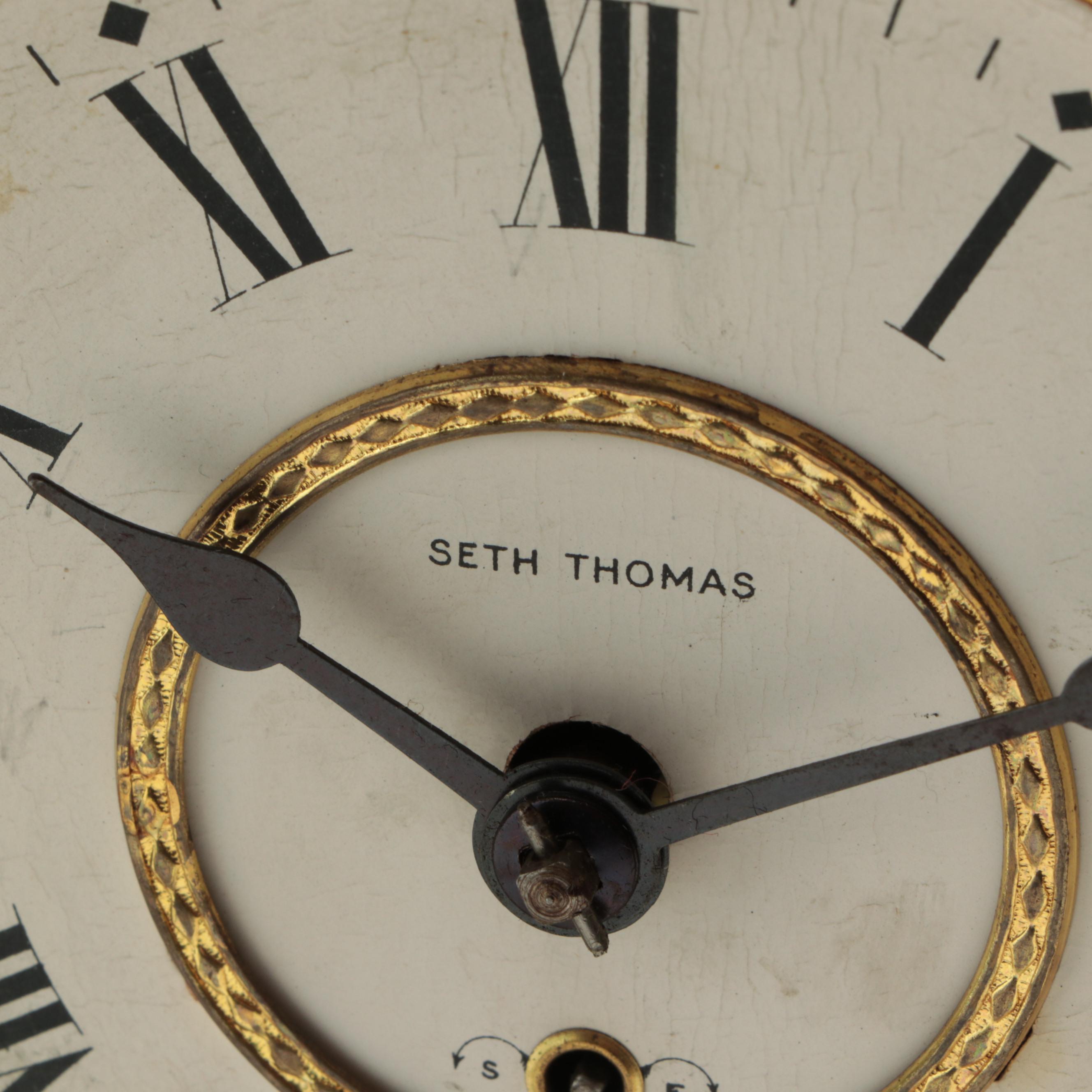 Seth Thomas Adamantine Mantel Clock, Late 19th Century