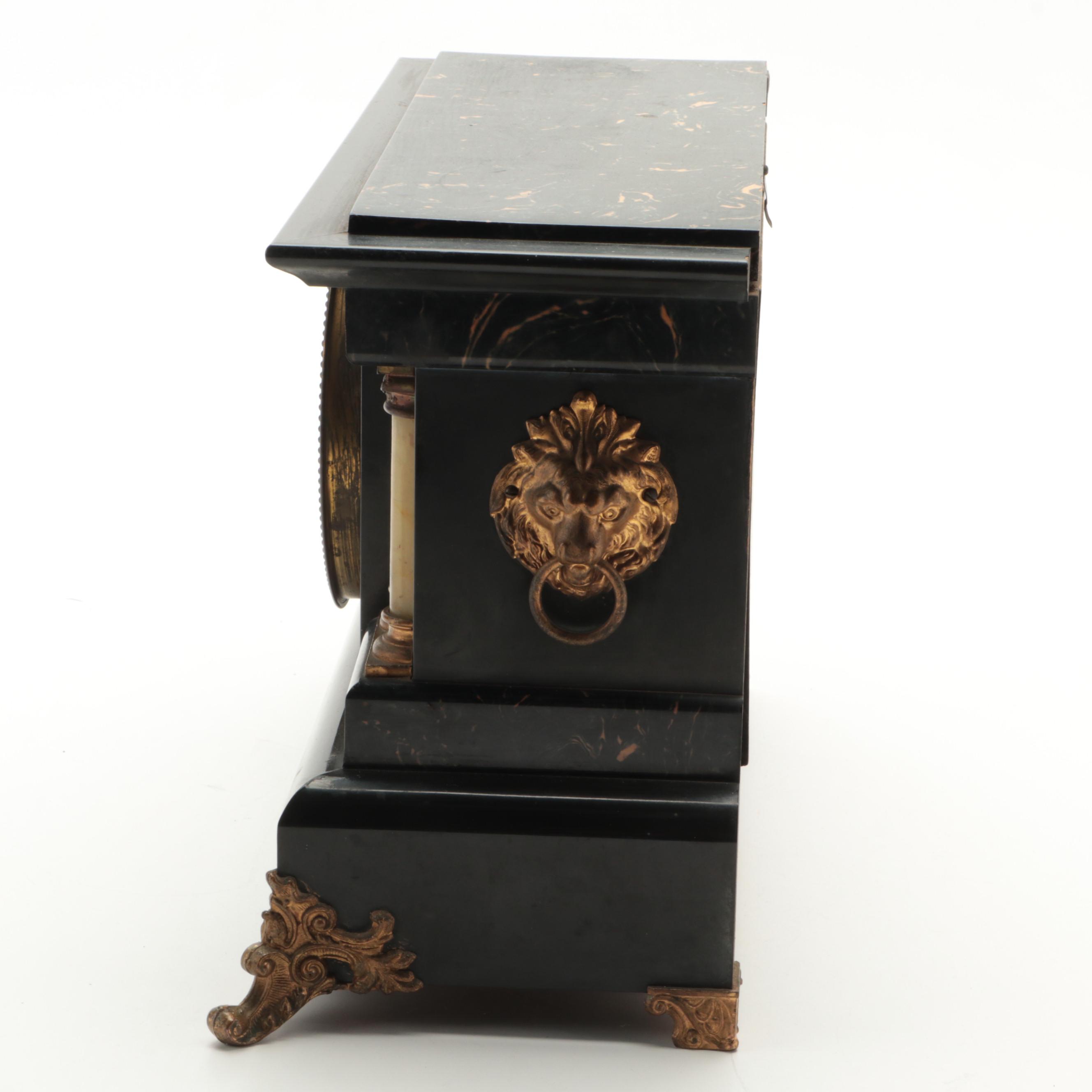 Seth Thomas Adamantine Mantel Clock, Late 19th Century