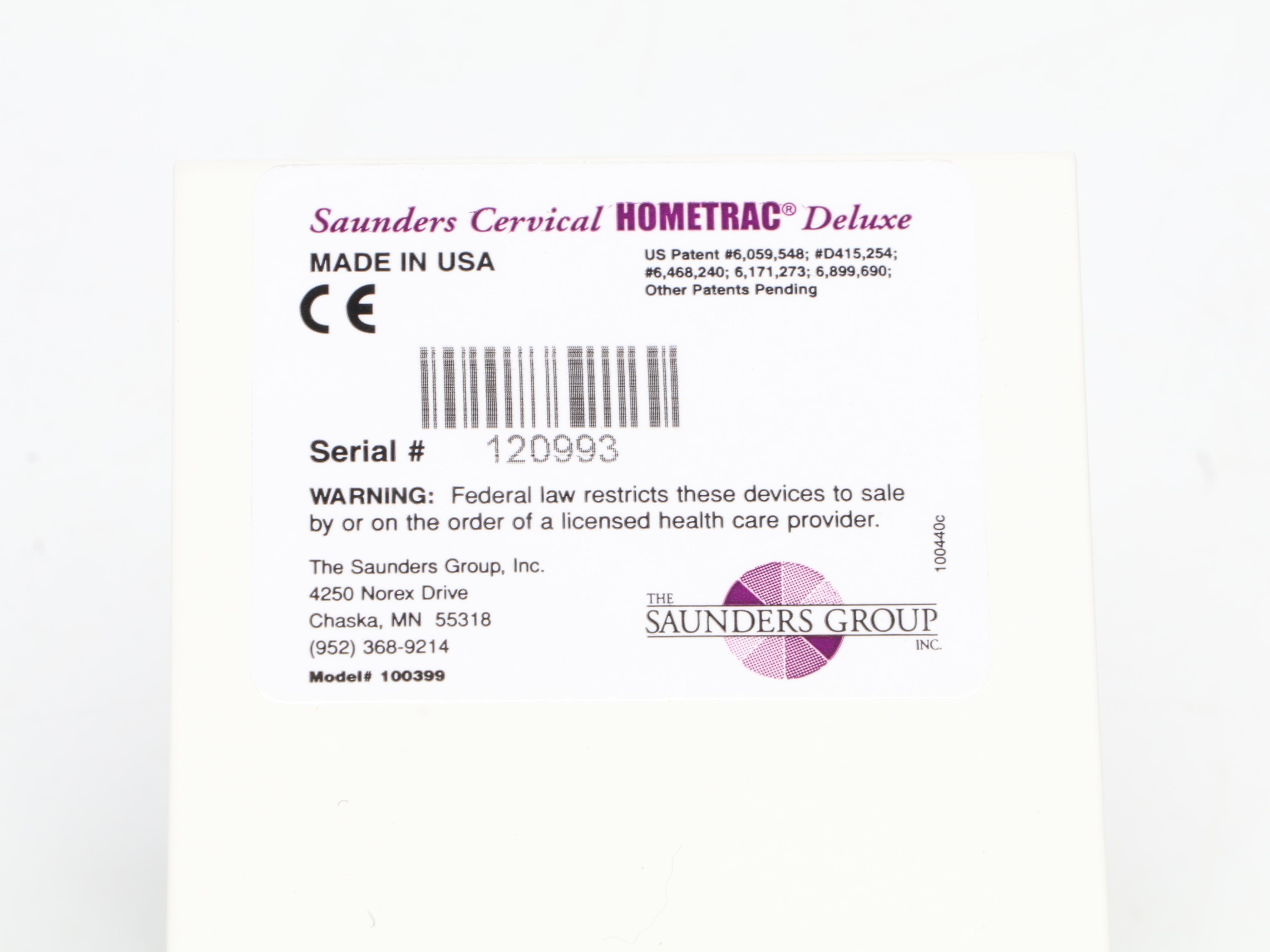 Saunders Cervical Hometrac Neck Traction Decompression Device