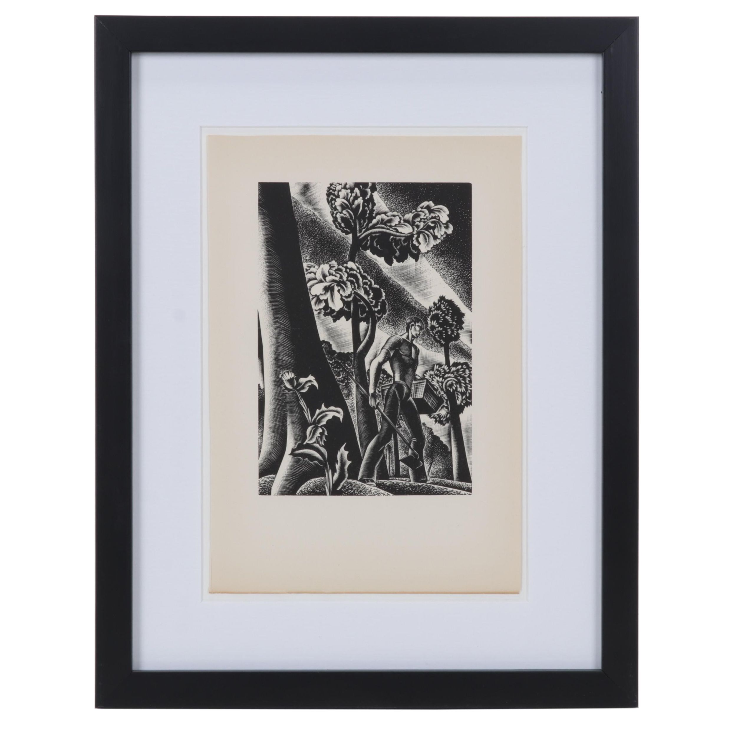 Lynd Ward Art Deco Woodcut From "Wild Pilgrimage," 1932