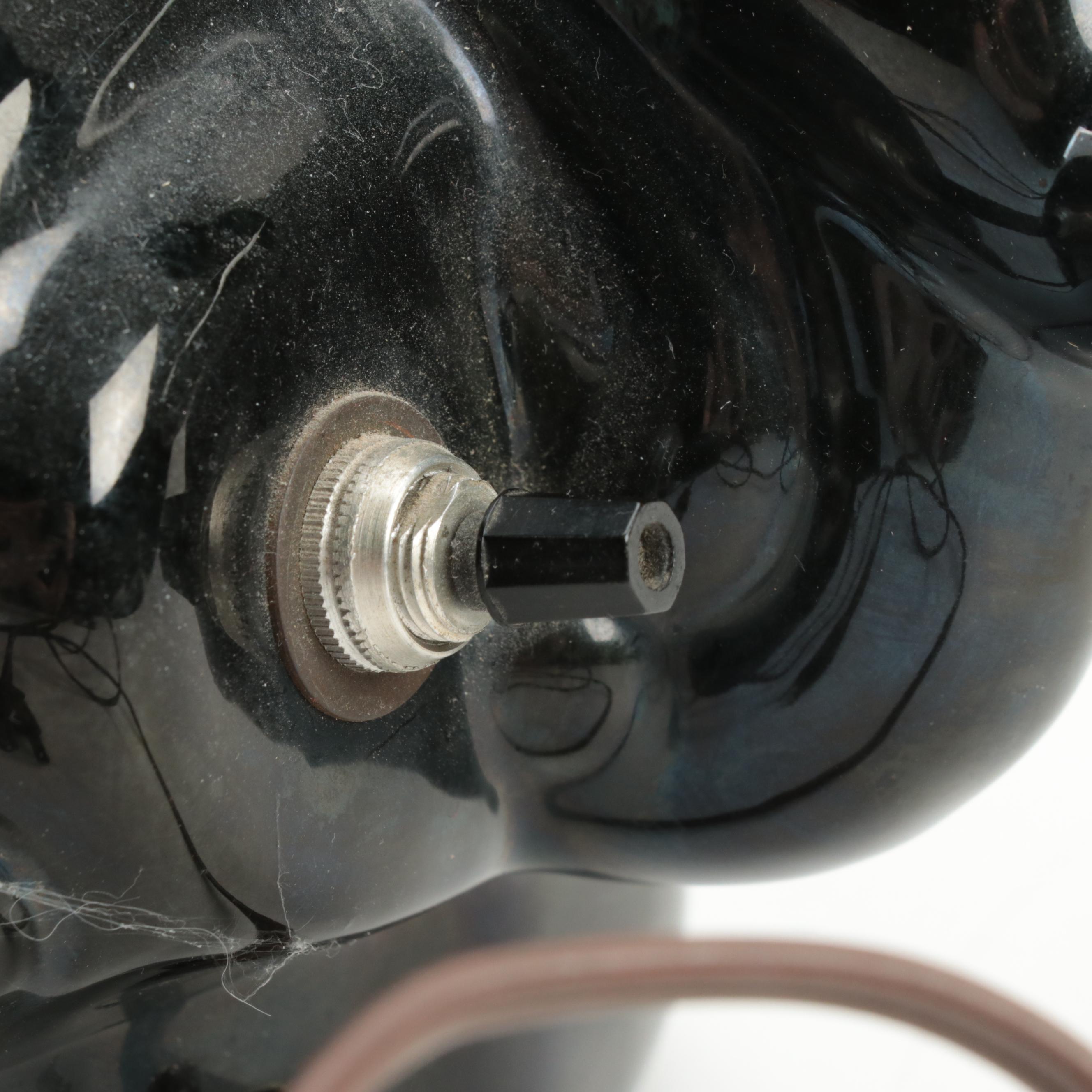 Leaping Gazelle Ceramic Television Lamp, Mid to Late 20th Century