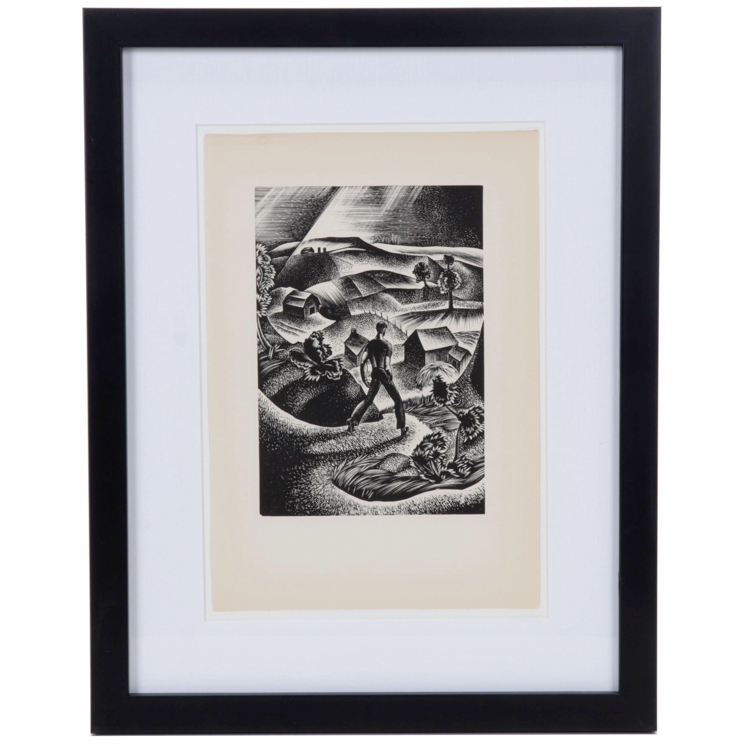 Lynd Ward Art Deco Woodcut From "Wild Pilgrimage," 1932