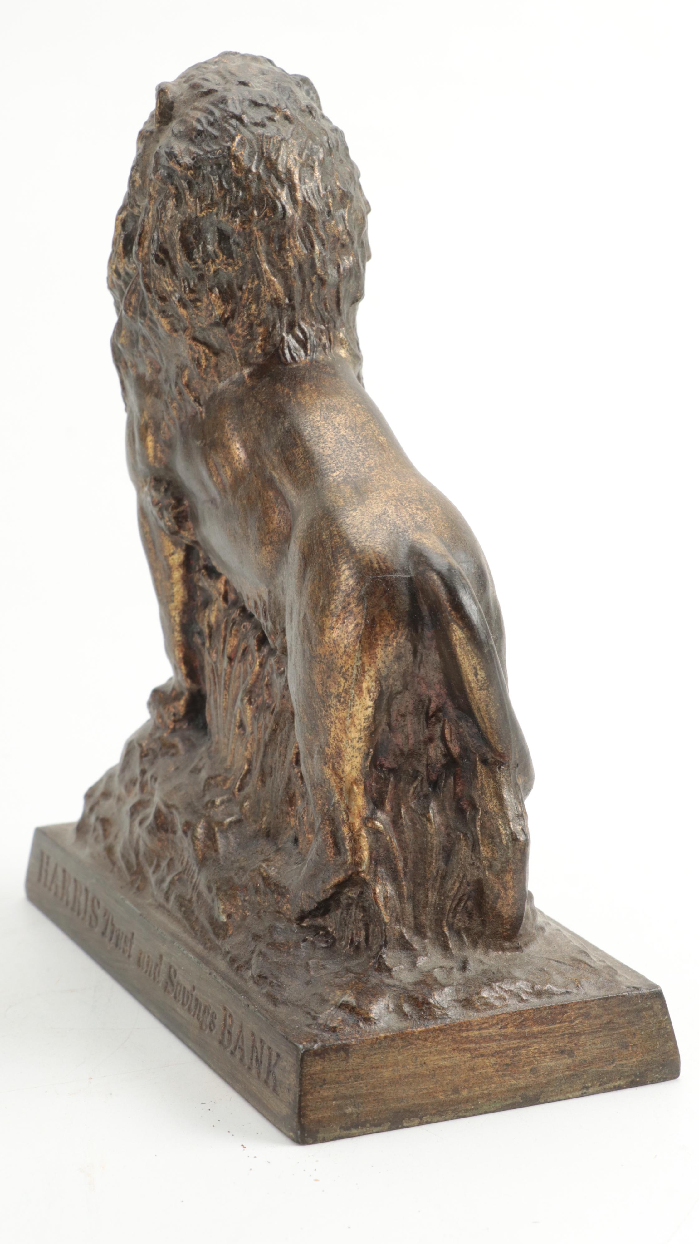 Harris Trust and Savings Bank Lion Coin Bank