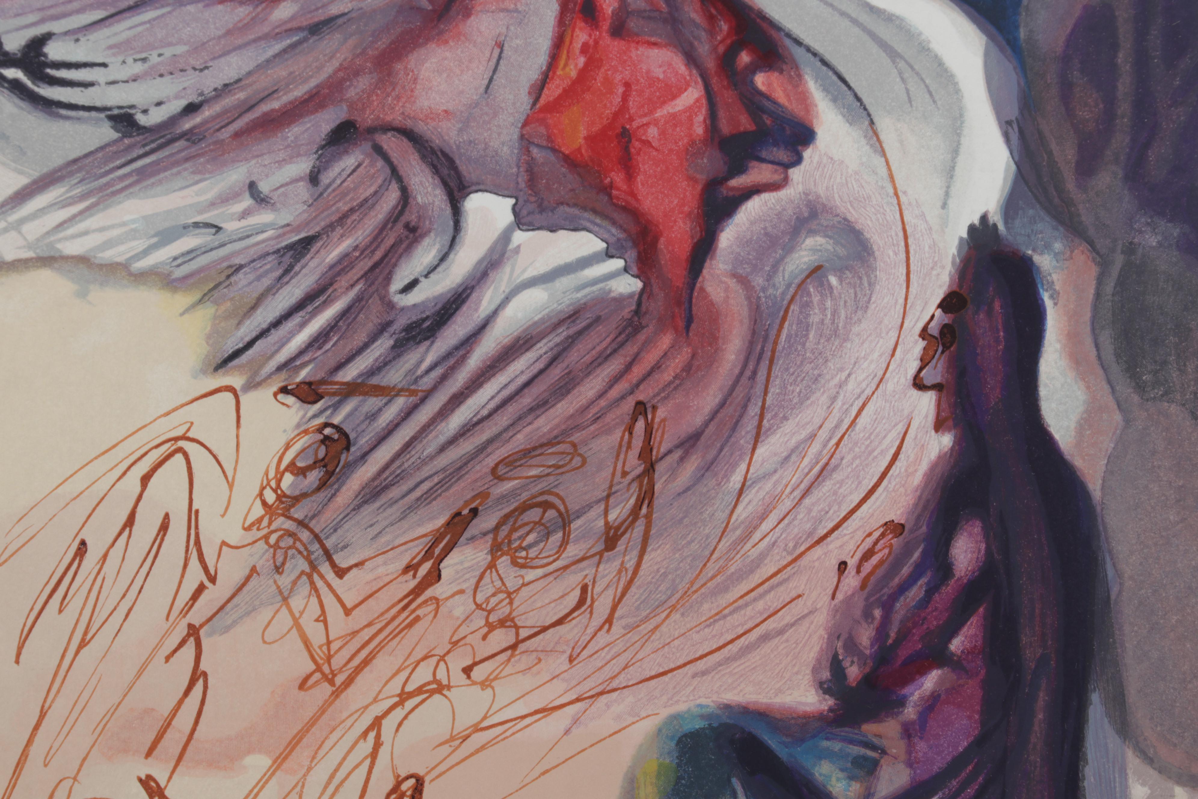 Salvador Dalí Wood Engraving "Le Langage de l'oiseau"