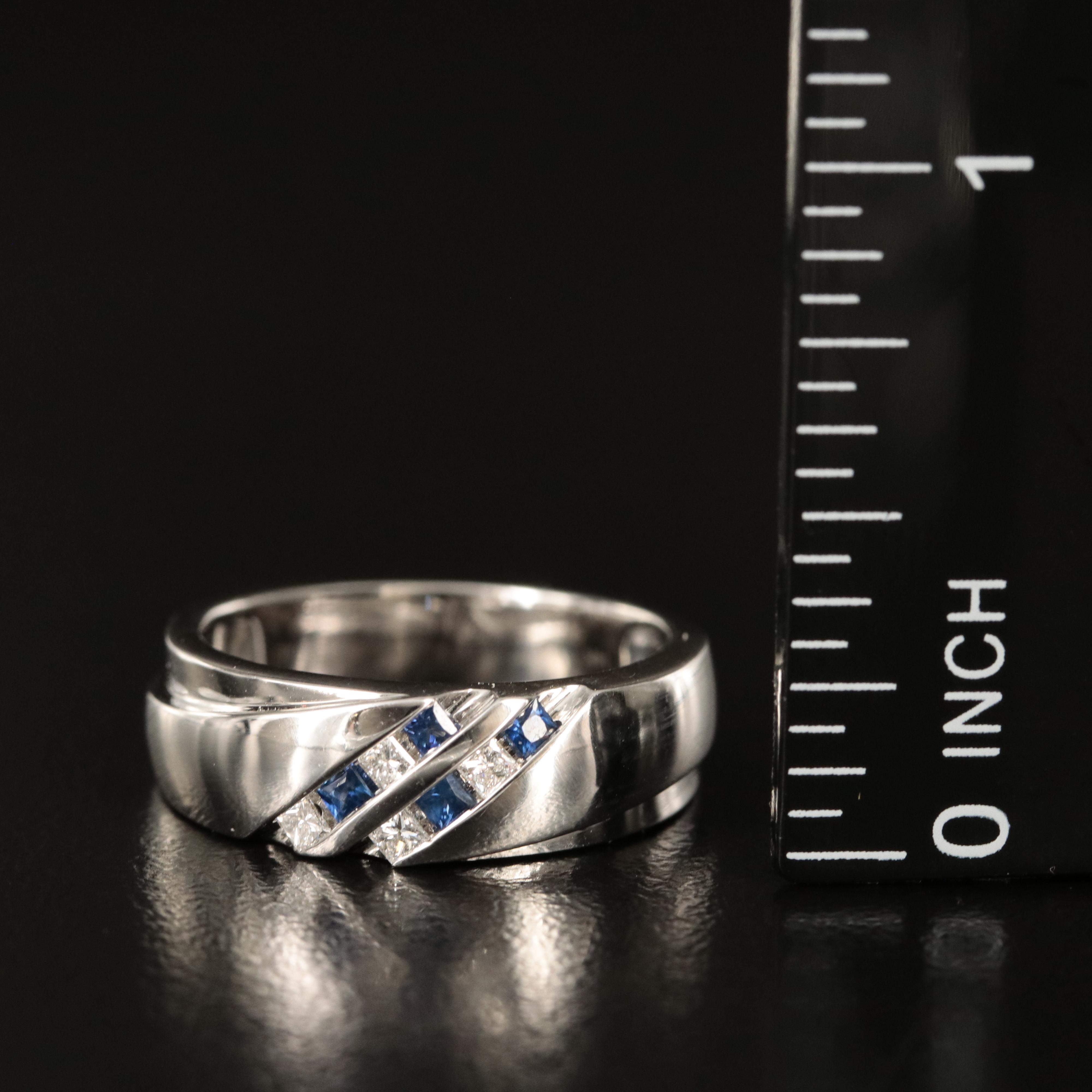 14K Diamond and Sapphire Band