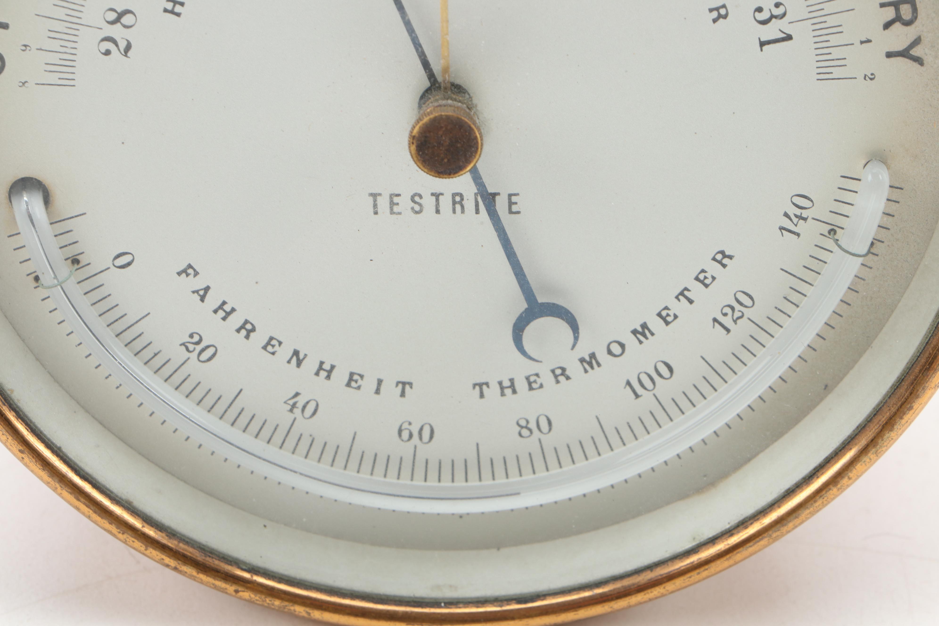 French HPBN Testrite Holosteric Barometer With Thermometer Weather Station