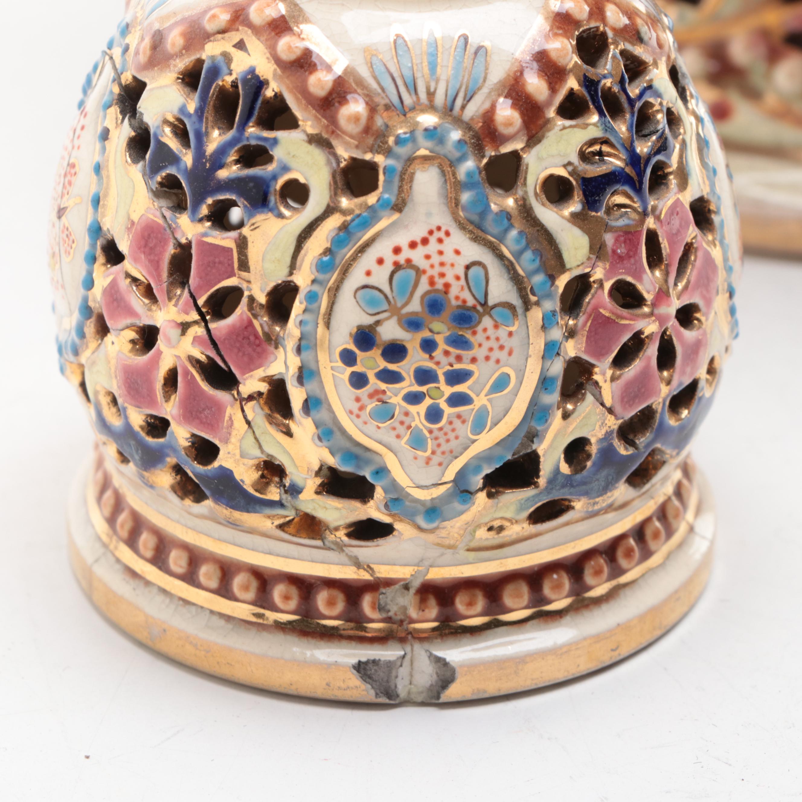 Fischer Budapest Pierced Porcelain Ewer