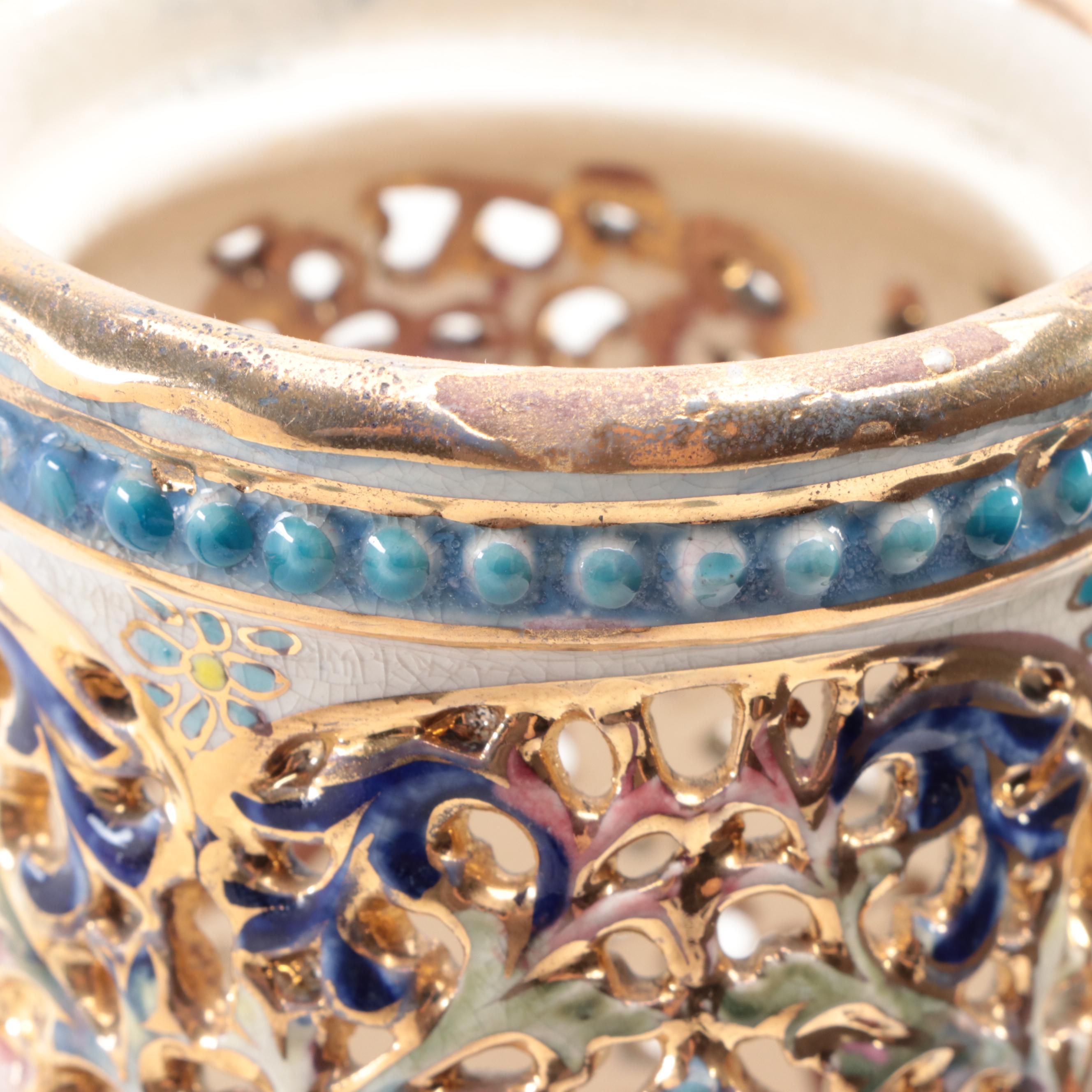 Fischer Budapest Pierced Porcelain Ewer