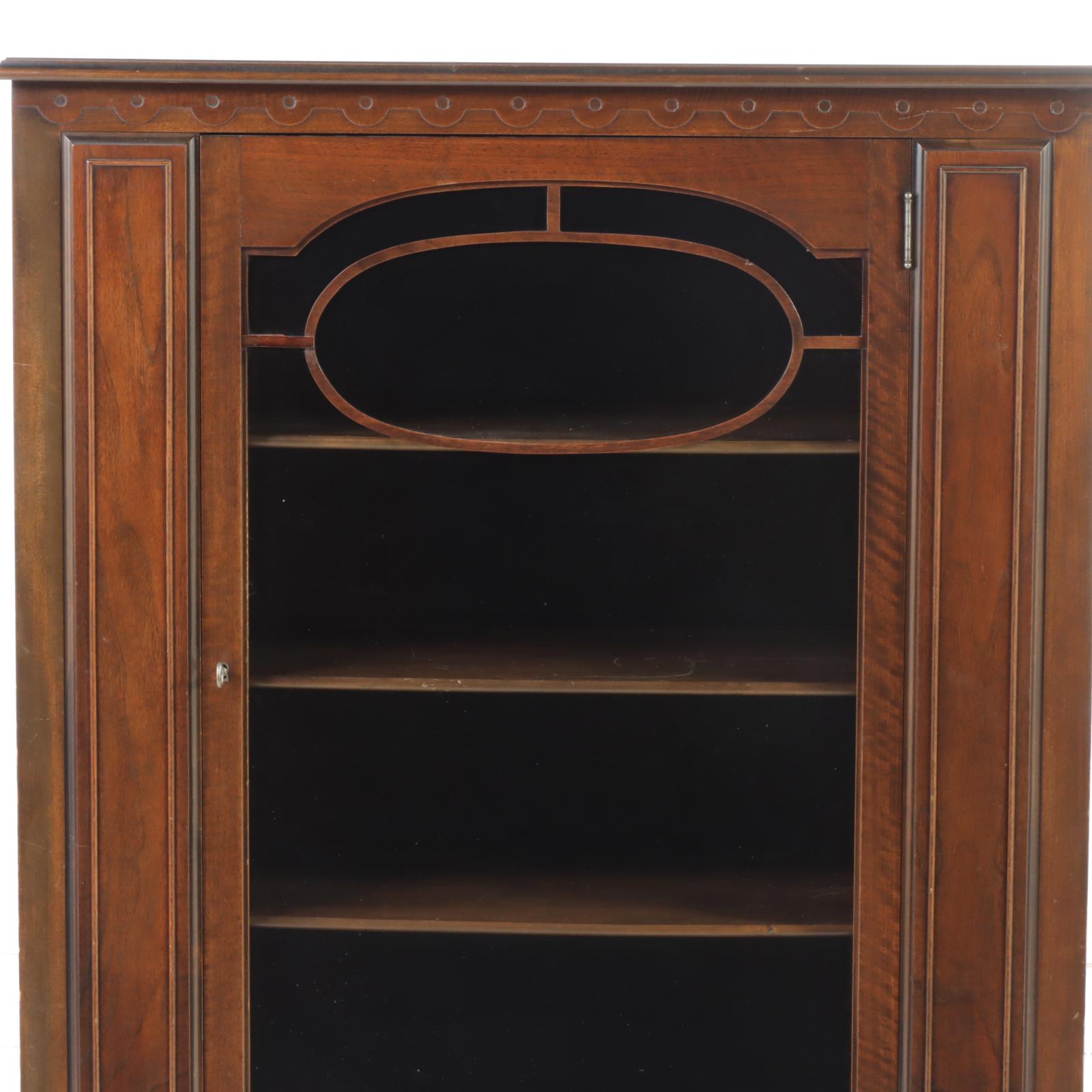 Grand Rapids Chair Co. Federal Style Walnut China Cabinet, 1930s