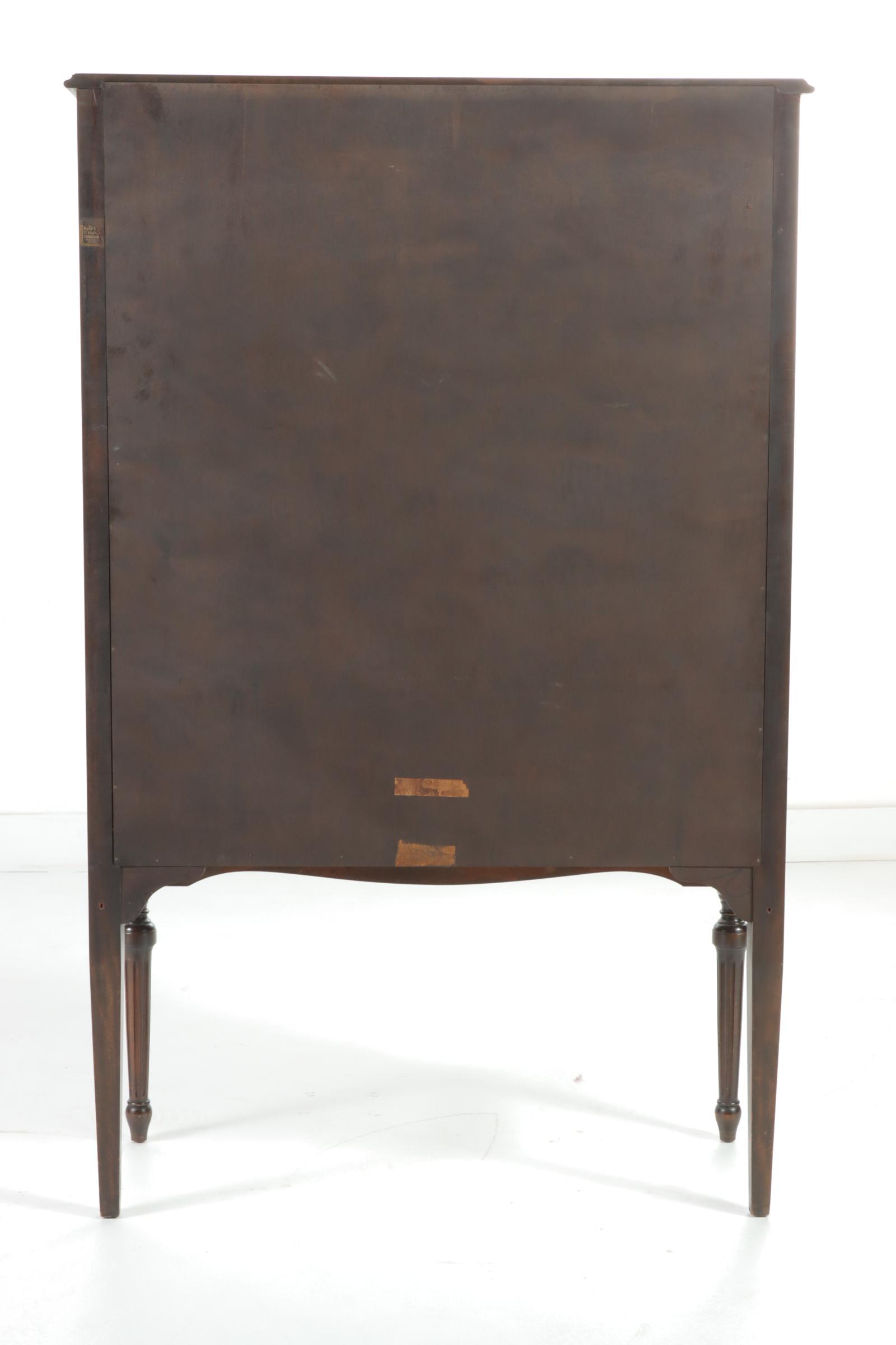 Grand Rapids Chair Co. Federal Style Walnut China Cabinet, 1930s