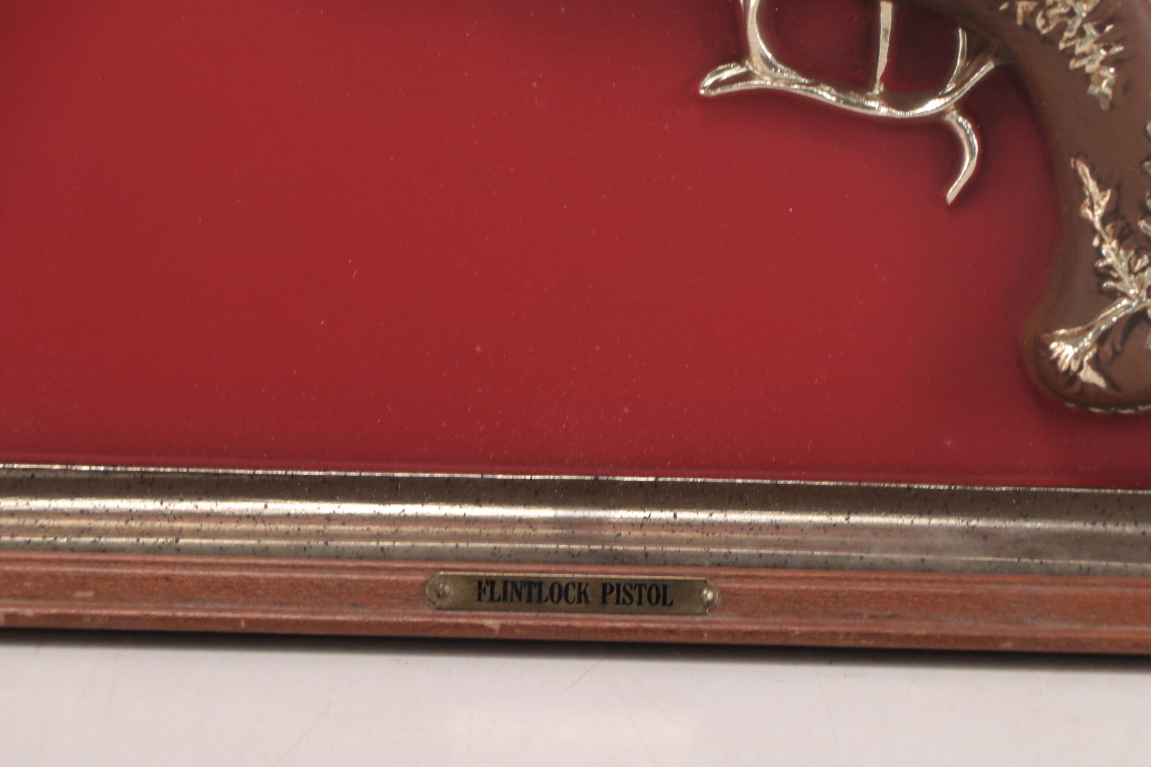 Painted Relief Wall Hangings "Flintlock Pistol"