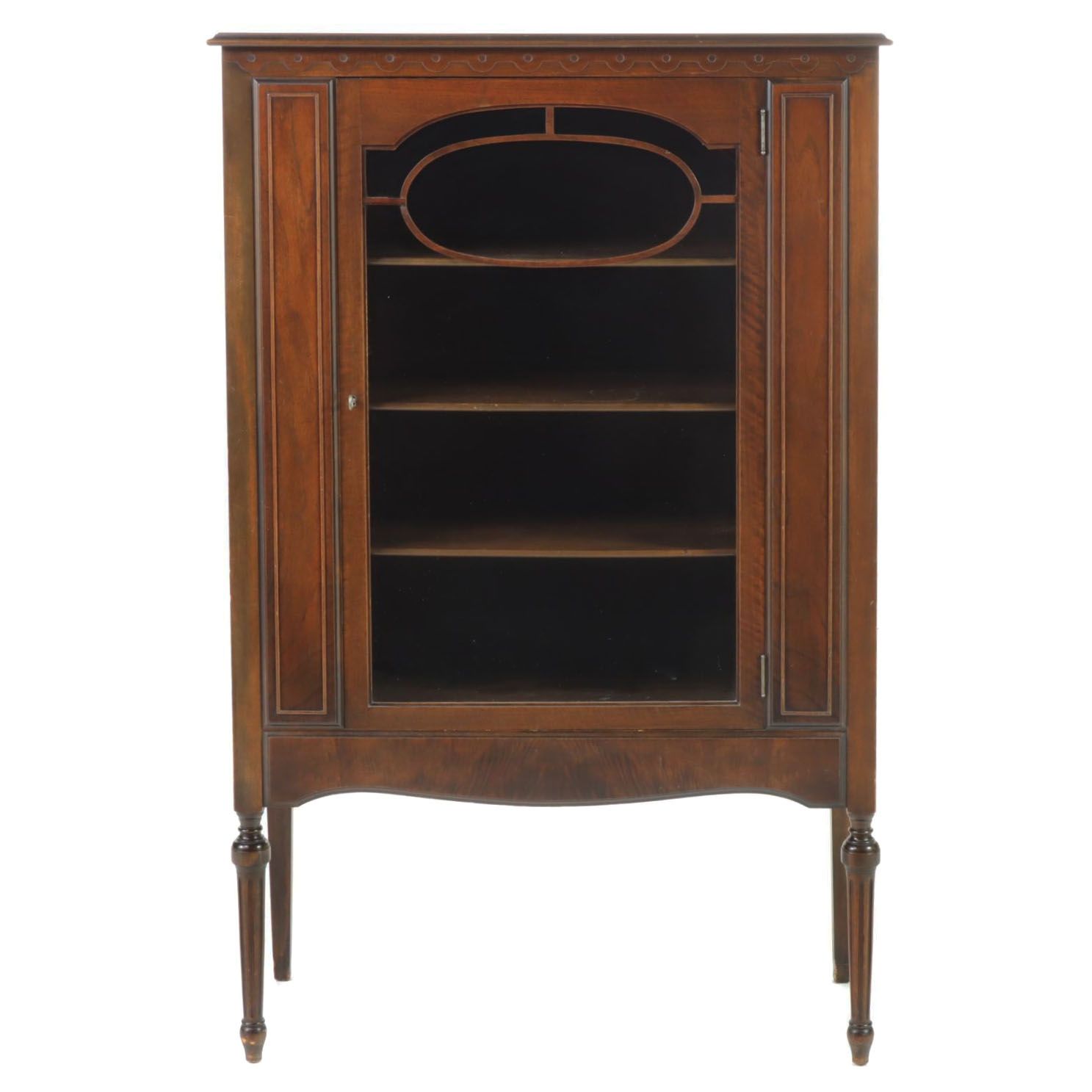 Grand Rapids Chair Co. Federal Style Walnut China Cabinet, 1930s